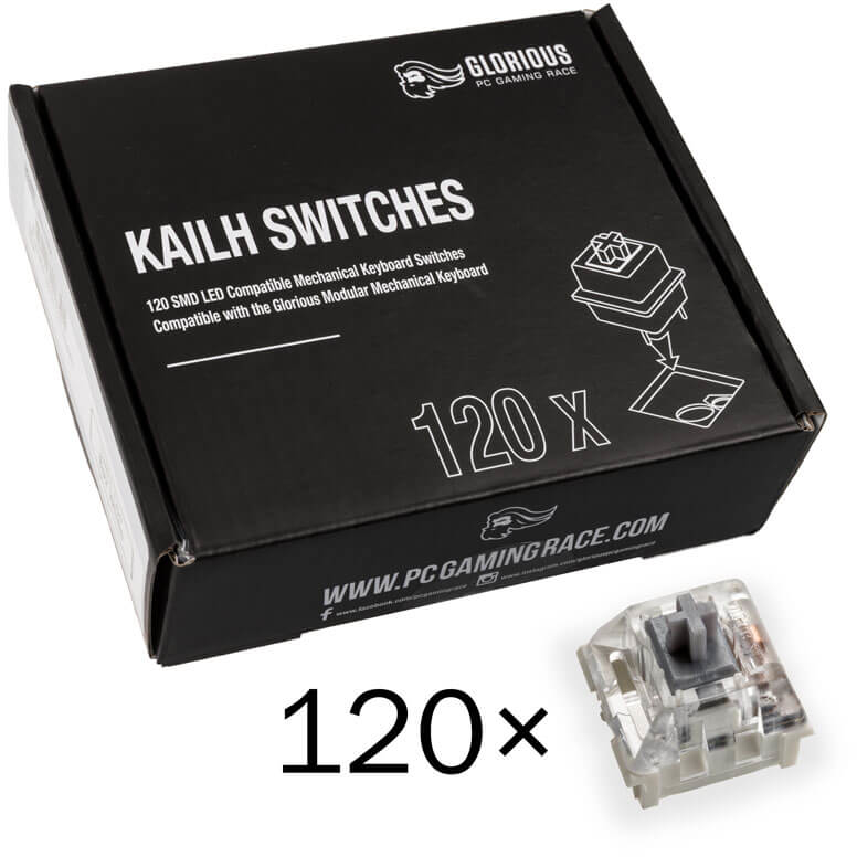 Glorious - Pack 120 Switches Kailh Speed Silver para Glorious GMMK