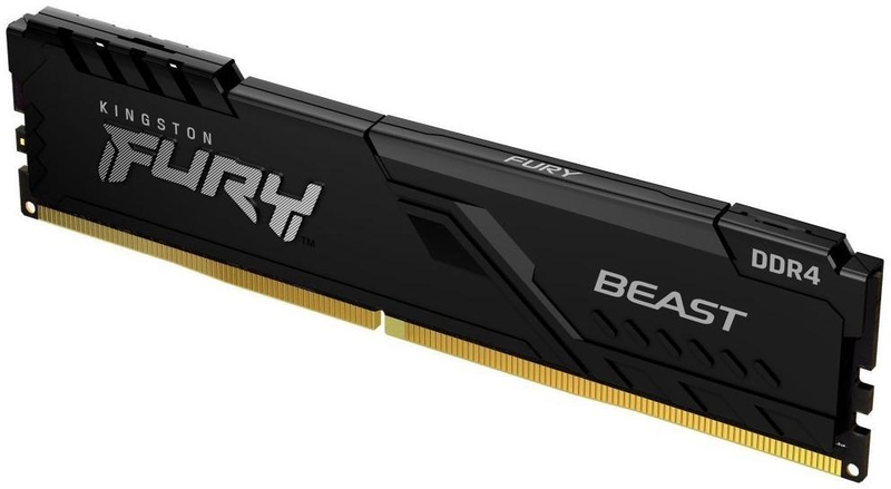 Kingston - Kingston 8GB DDR4 2666MHz FURY Beast Negro 1R CL16