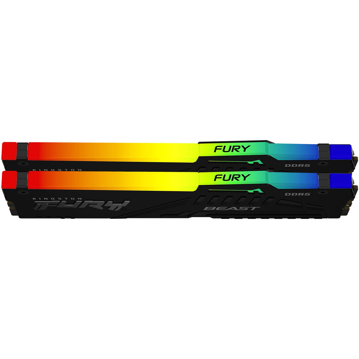 Kingston - Kingston Kit 32GB (2 x 16GB) DDR5 5200MHz FURY Beast RGB Negro 1R CL36