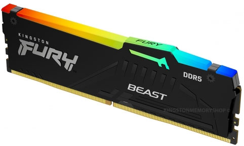 Kingston - Kingston 32GB DDR5 5200MHz FURY Beast RGB 2R CL40