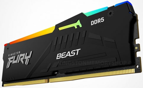 Kingston - Kingston 32GB DDR5 5600MHz FURY Beast RGB CL40