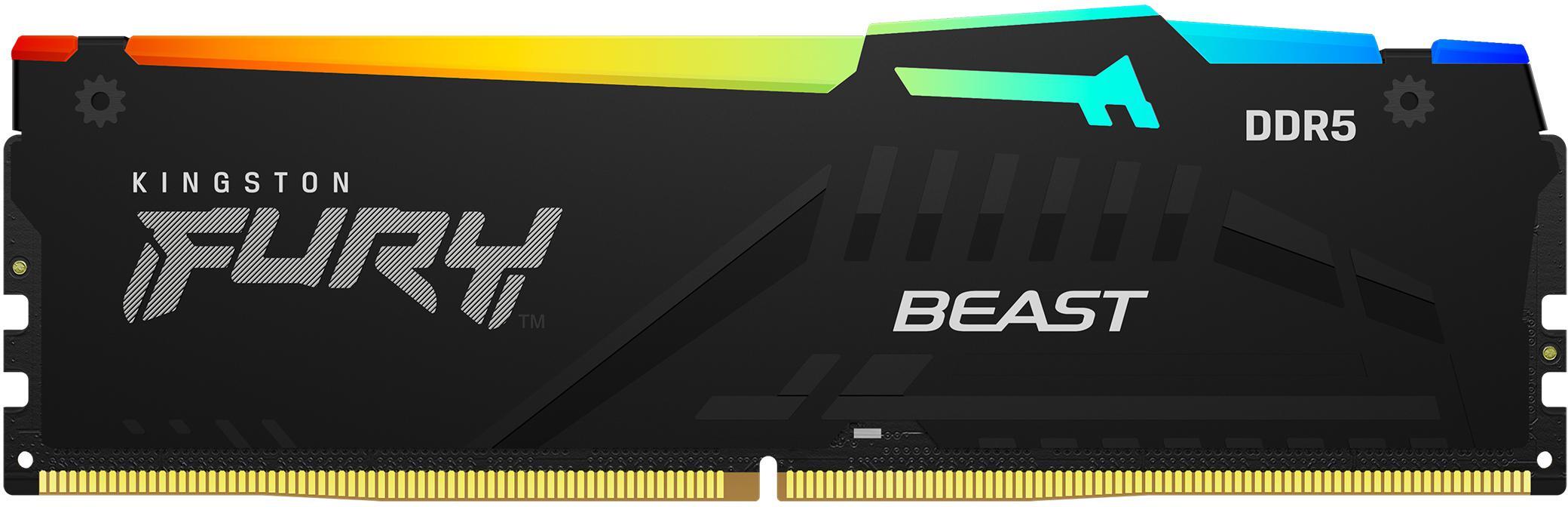 Kingston - Kingston Kit 32GB (2 x 16GB) DDR5 6000MHz FURY Beast RGB EXPO Negro CL30