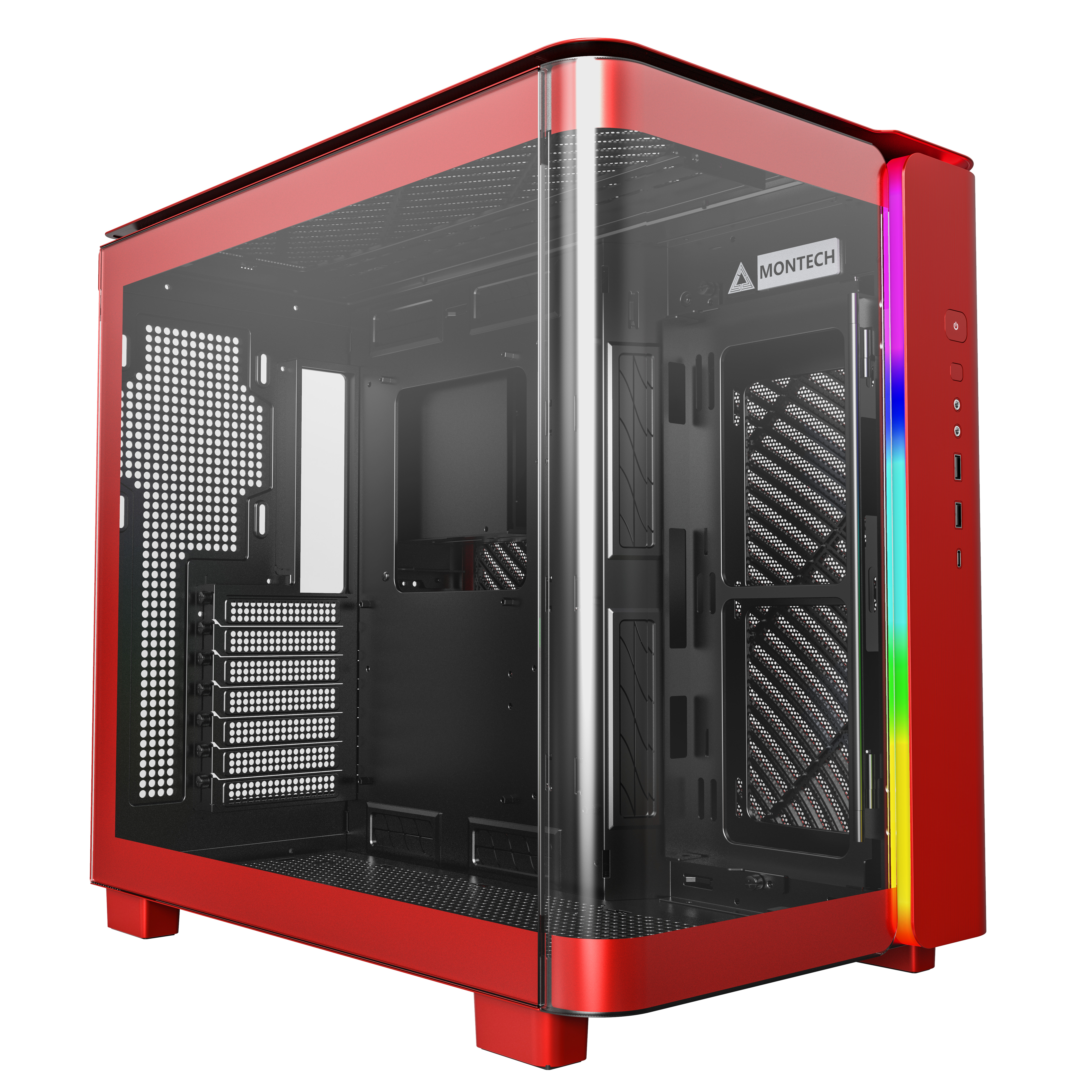 Caja ATX Montech King 95 Rojo