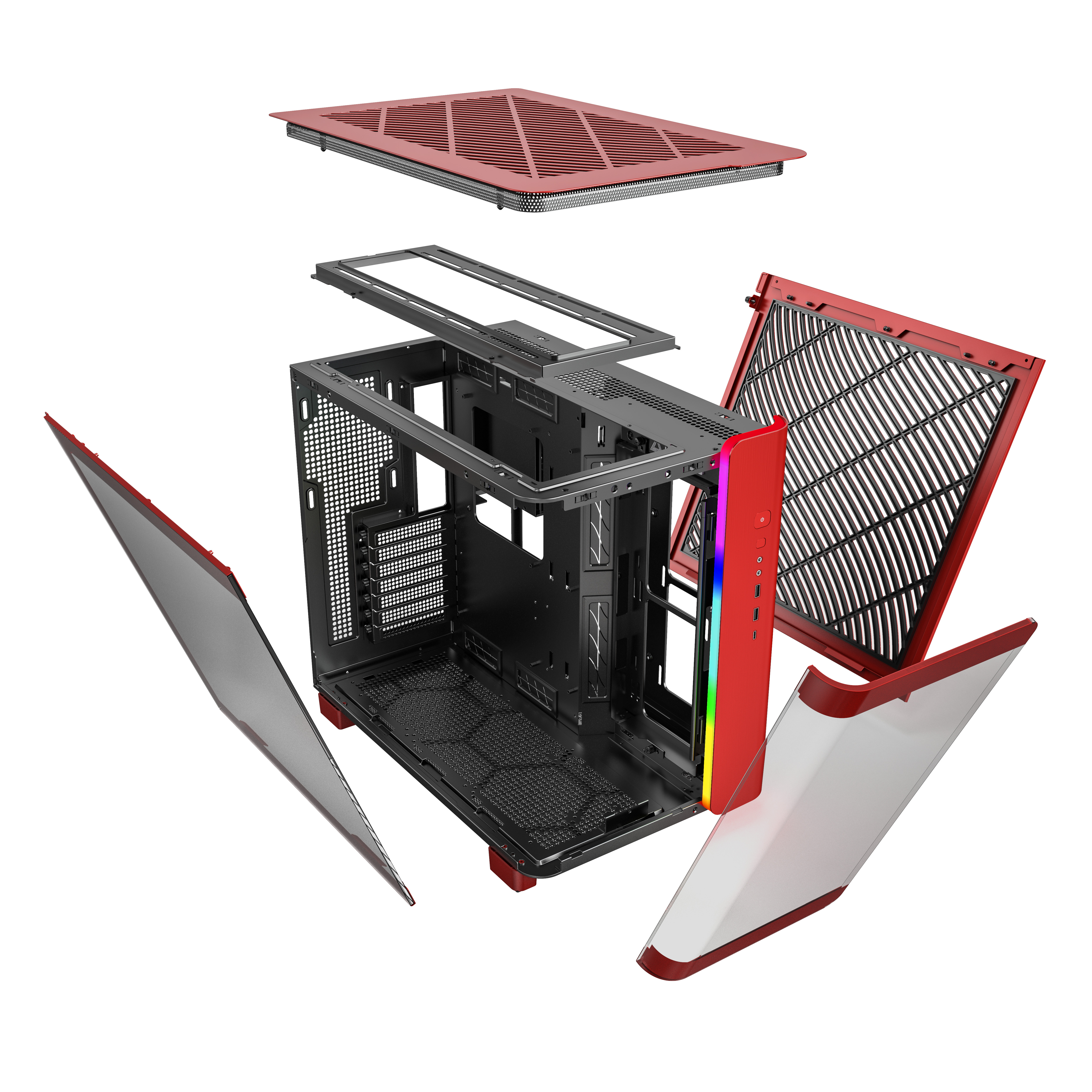 Montech - Caja ATX Montech King 95 Rojo