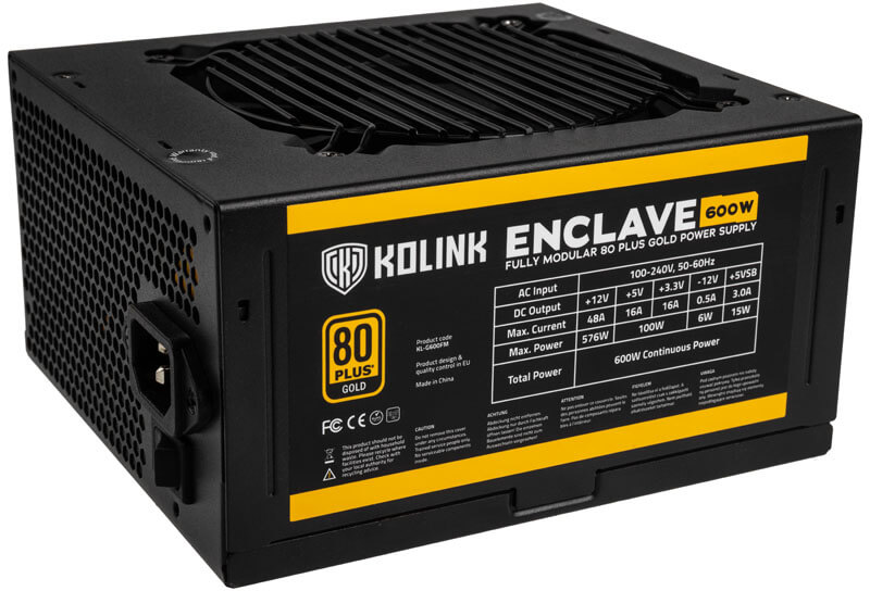 Kolink - Fuente Modular Kolink Enclave 600W 80+ Gold