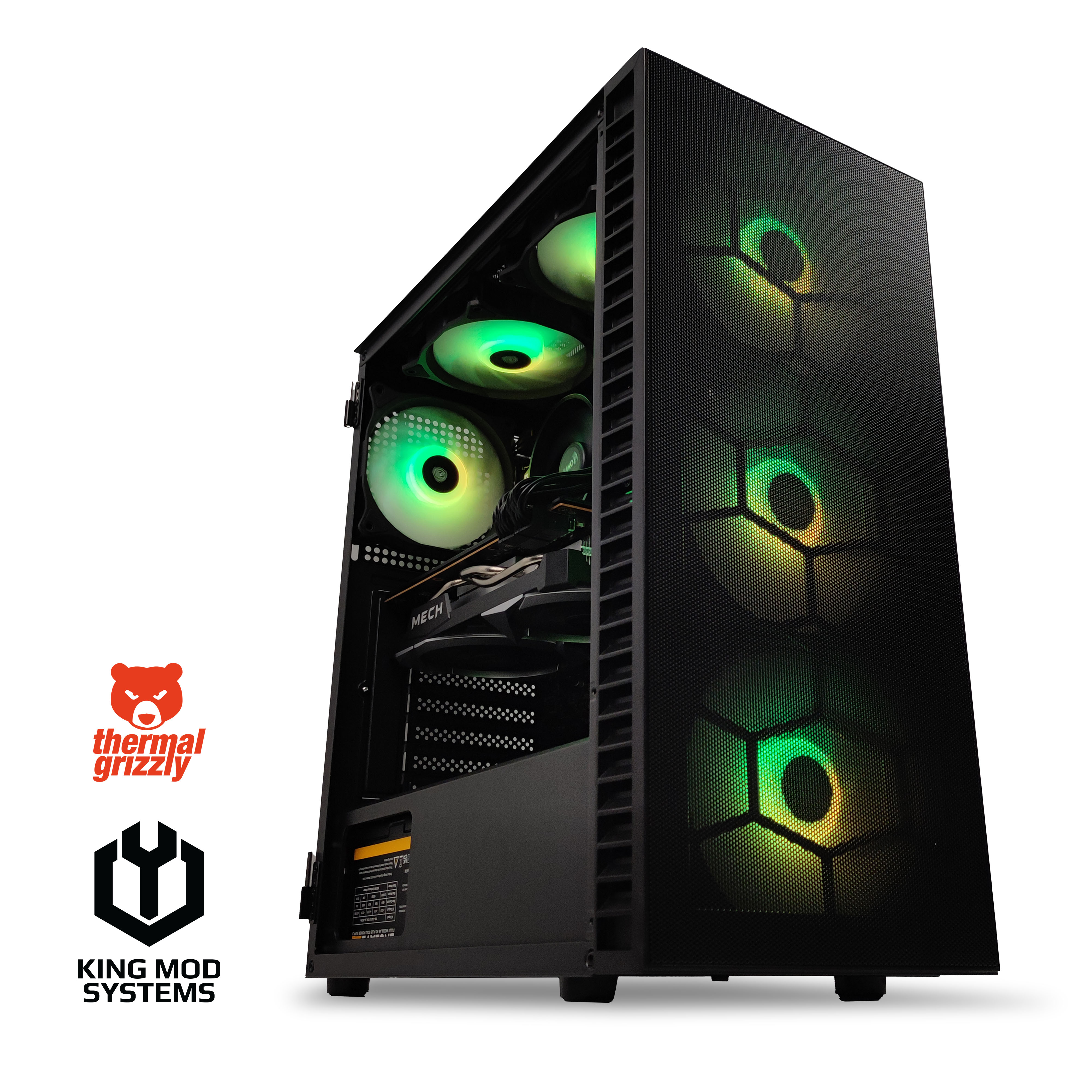 King Mod Systems - Ordenador King Mod Limited-PC Ryzen 5 5600X 32GB DDR4 1TB RX 6750 XT WiFi W11