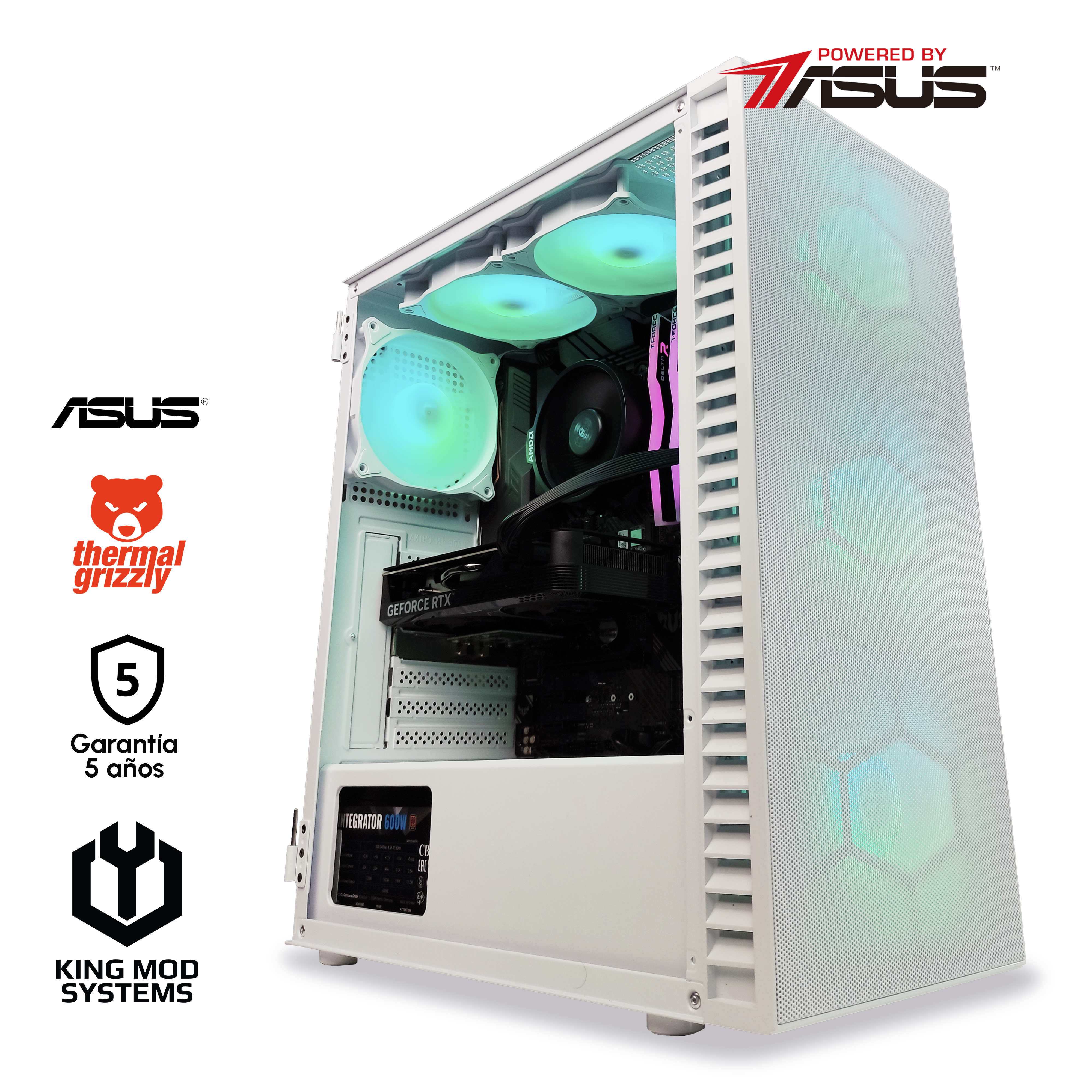 Ordenador King Mod Gamer-PC Powered by ASUS Ryzen 5 5600 32GB DDR4 1TB RTX 4060 Ti WiFi W11 V2