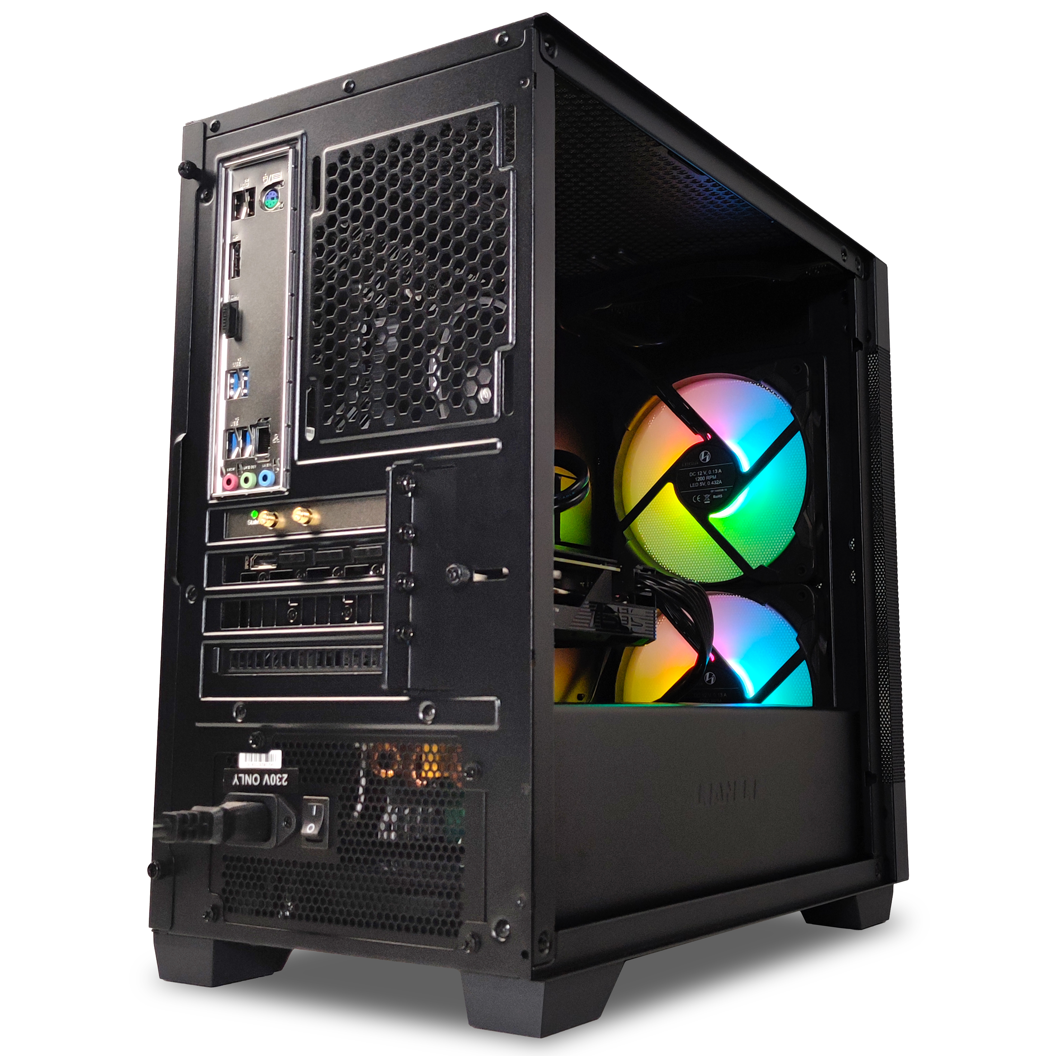 King Mod Systems - Ordenador King Mod Gamer-PC Powered by ASUS Ryzen 5 5600 16GB DDR4 1TB RTX 4060 WiFi W11