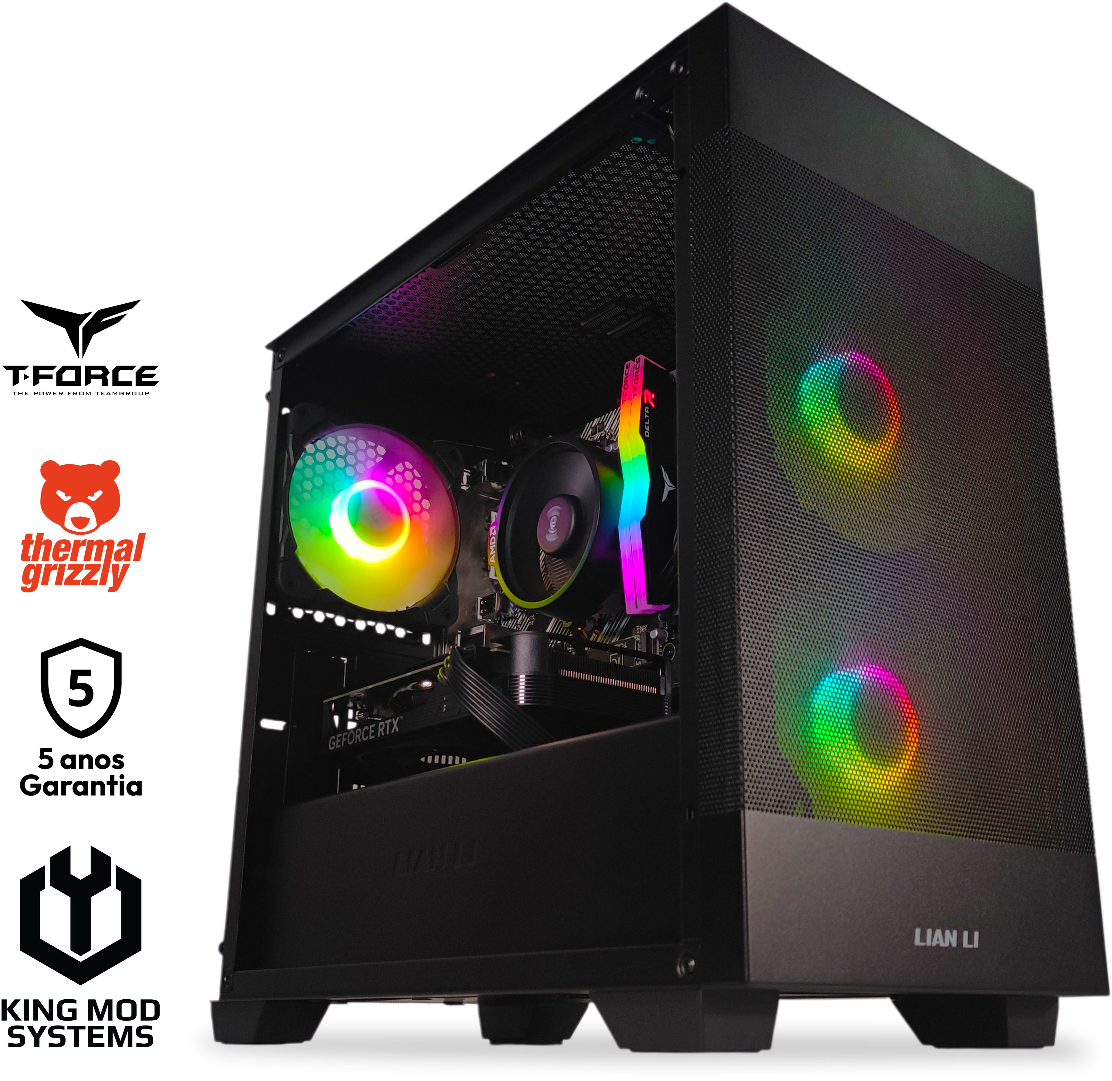 King Mod Systems - Ordenador King Mod Limited-PC Ryzen 5 5600 32GB DDR4 1TB RTX 4060 Ti W11