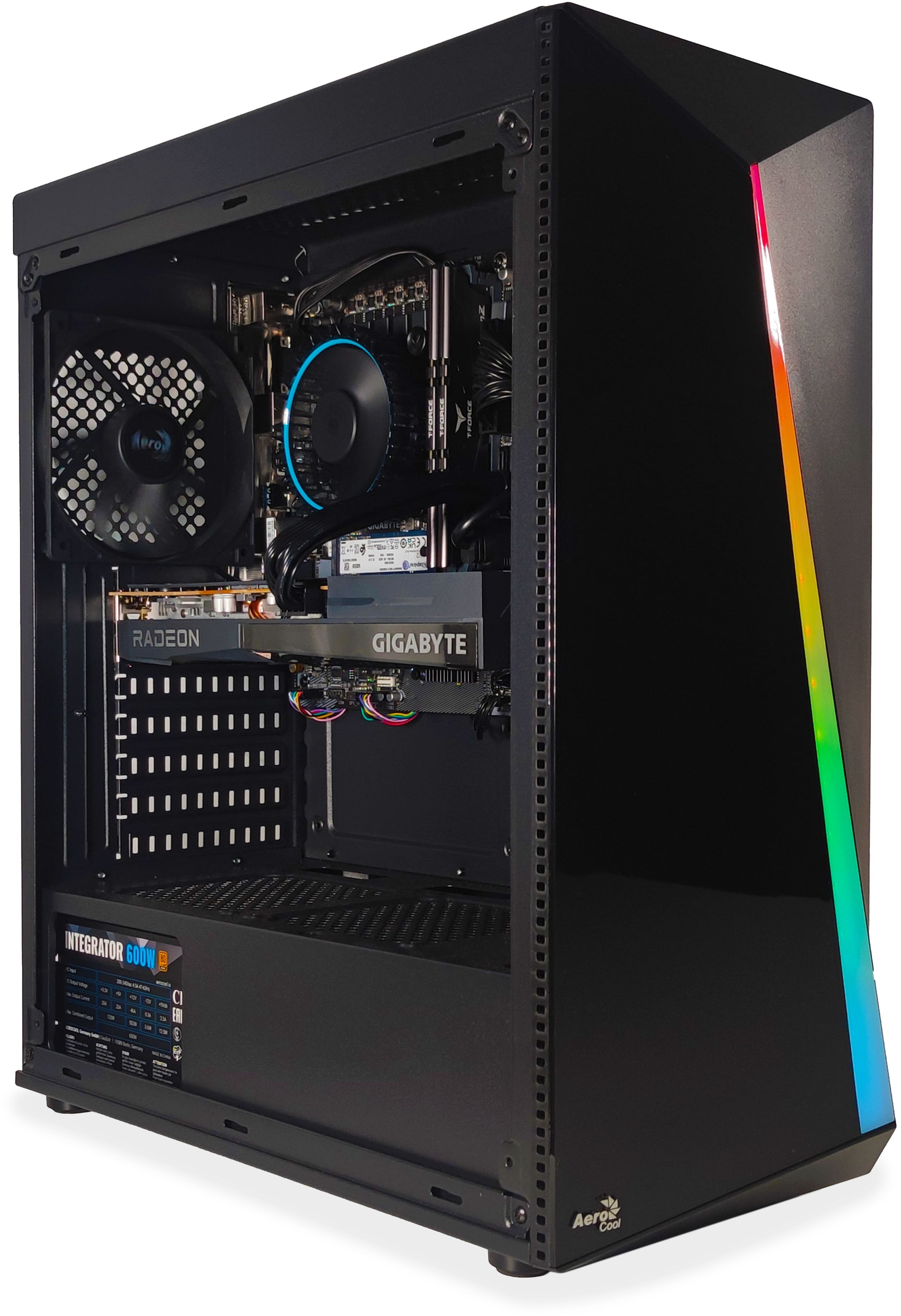 King Mod Systems - Ordenador King Mod Gamer-PC Powered by Gigabyte Intel i3 12100F 16GB DDR4 500GB RX 6600 WiFi W11