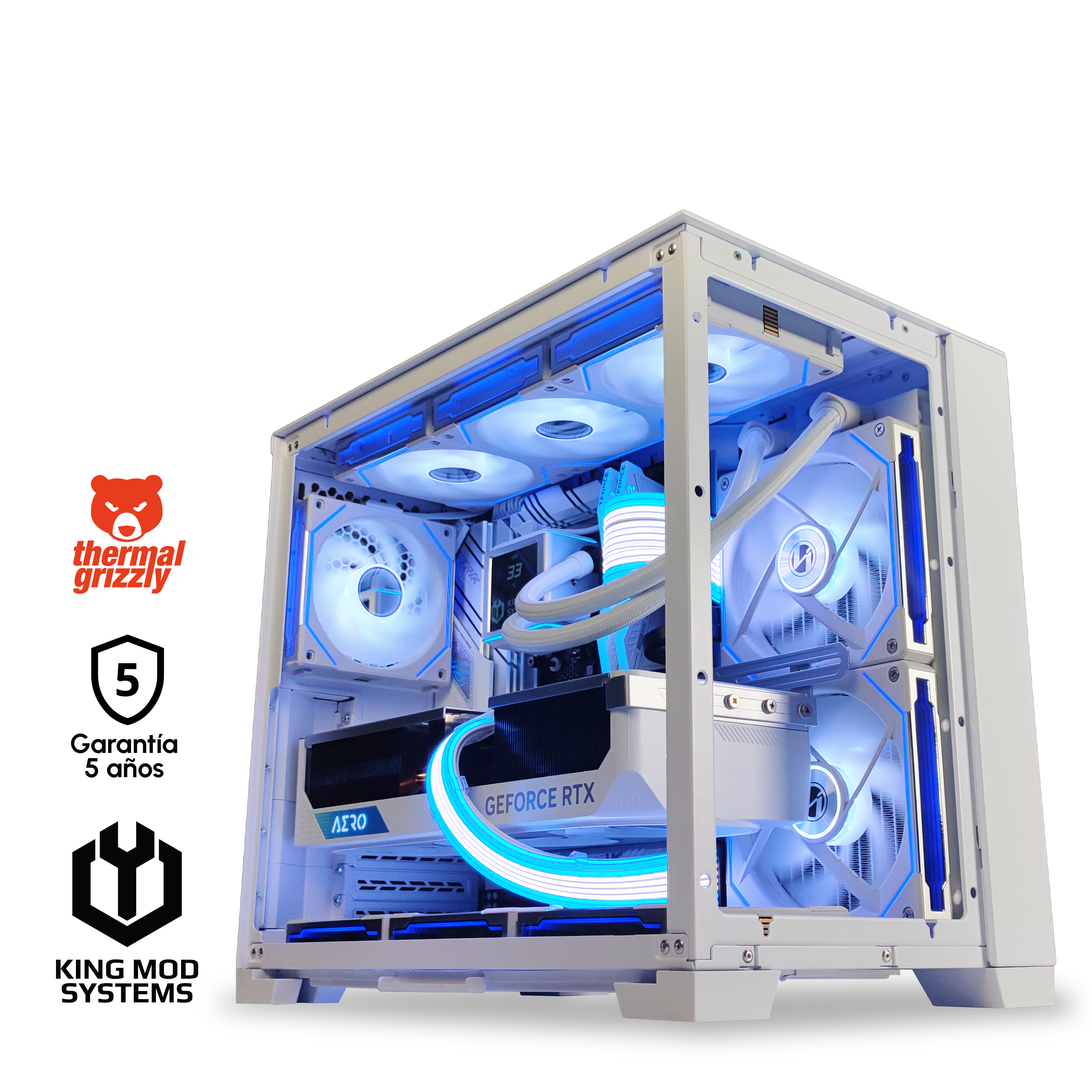 King Mod Systems - Ordenador King Mod Gamer-PC i7 14700K 48GB DDR5 2TB RTX 4080 Super WiFi W11