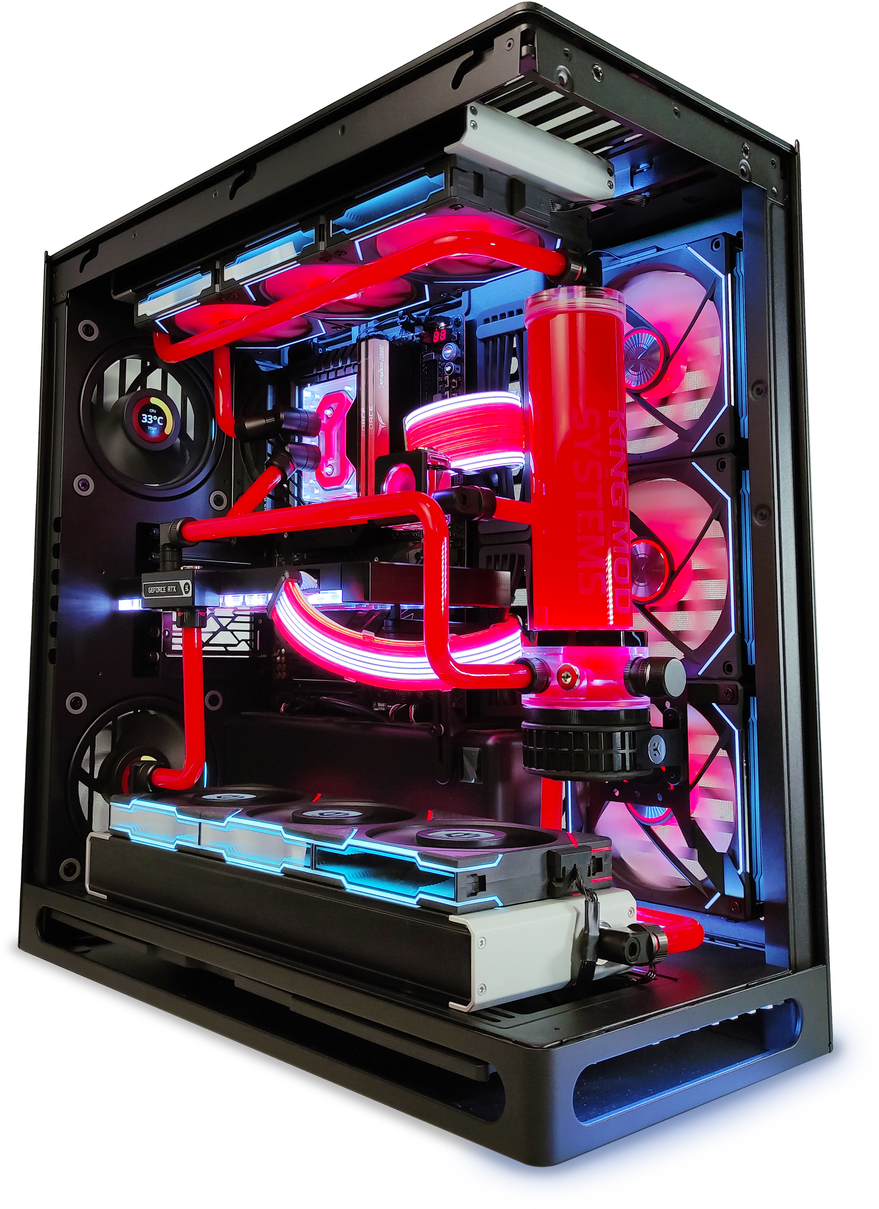 King Mod Systems - Ordenador King Mod Liquid-PC i9 14900K 32GB DDR5 7600MHz 2TB RTX 4090 WiFi W11