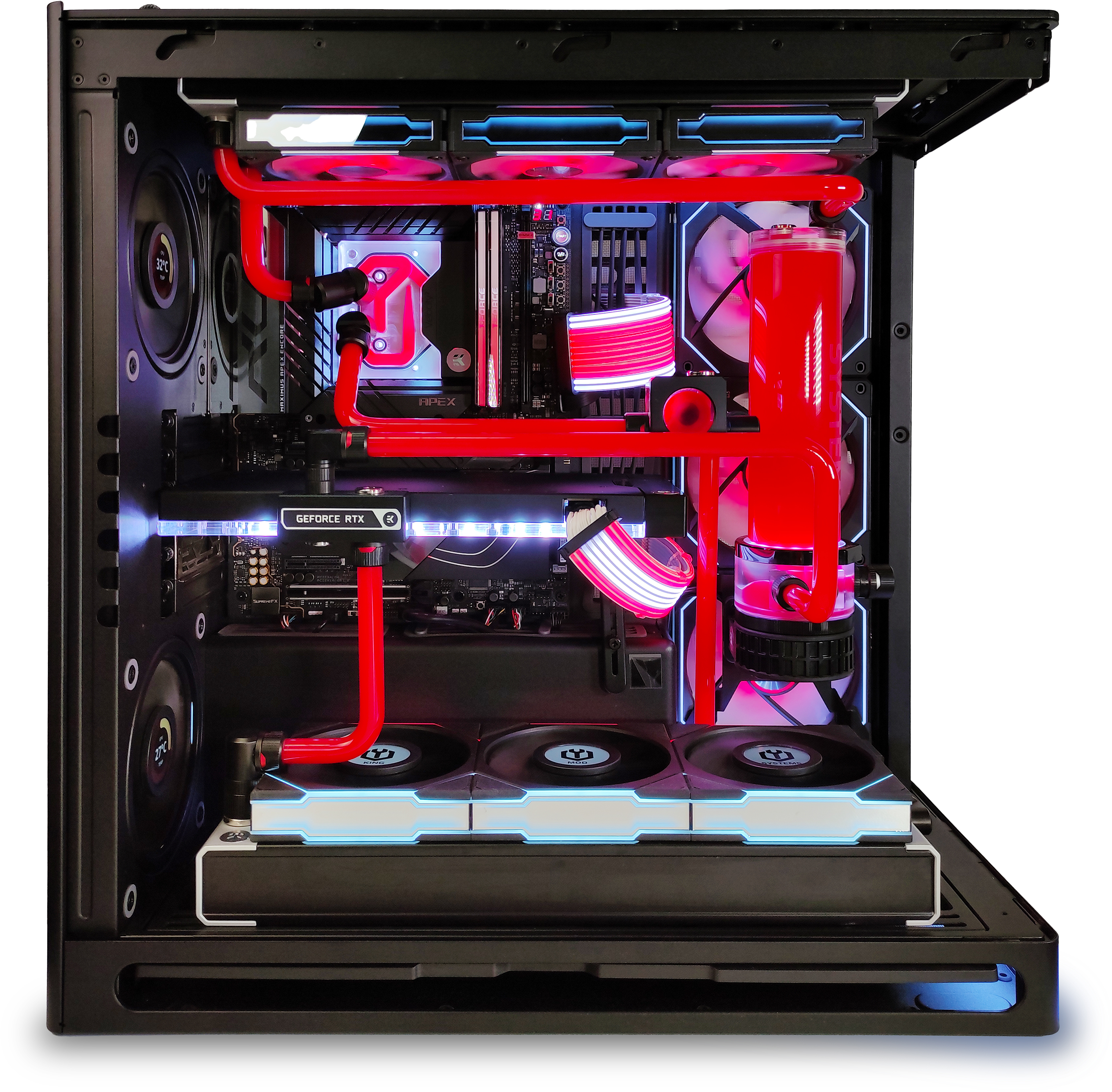 King Mod Systems - Ordenador King Mod Liquid-PC i9 14900K 32GB DDR5 7600MHz 2TB RTX 4090 WiFi W11