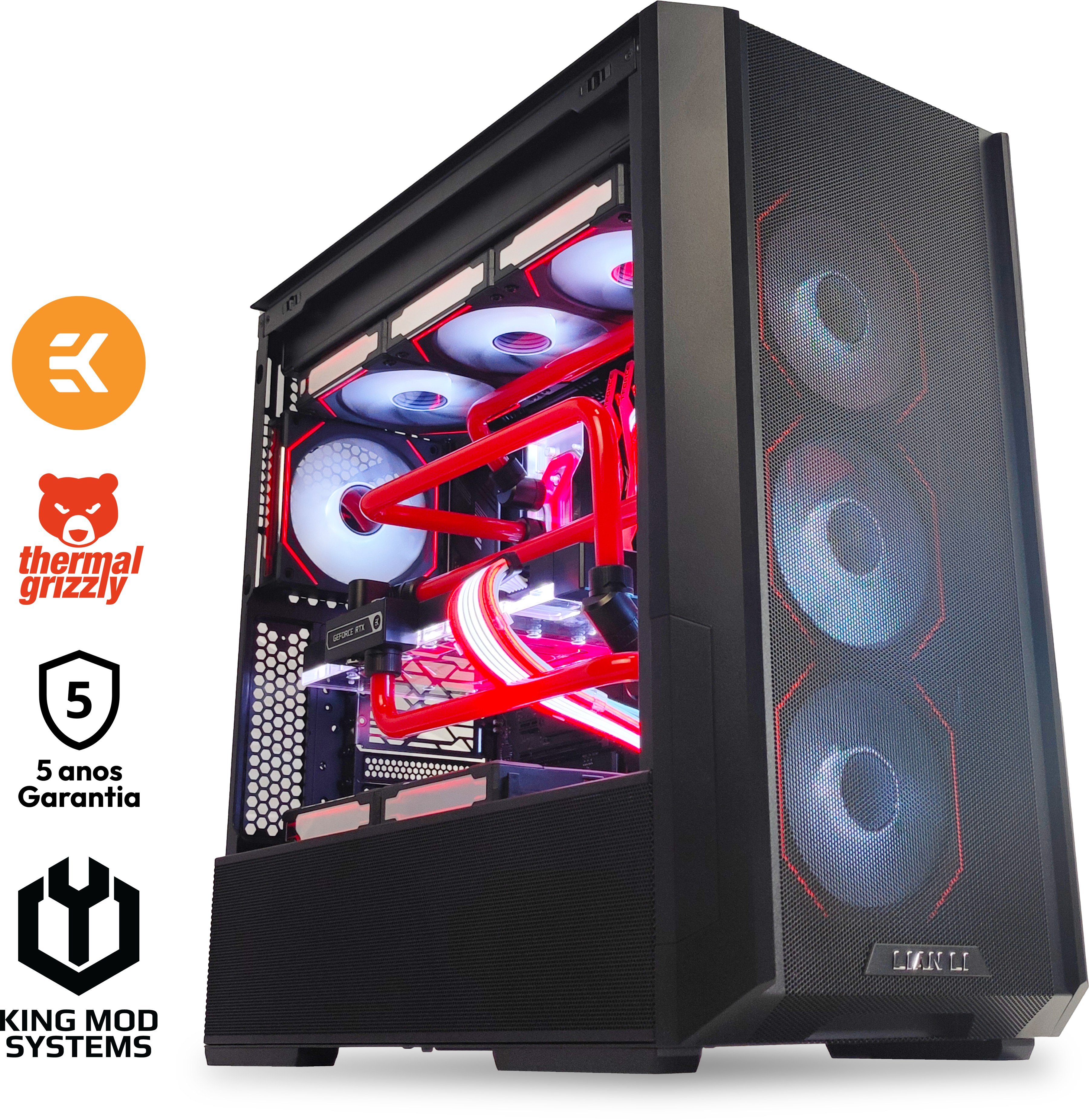 King Mod Systems - Ordenador King Mod Liquid-PC Ryzen 7 7800X3D 32GB DDR5 2TB RTX 4090 WiFi W11