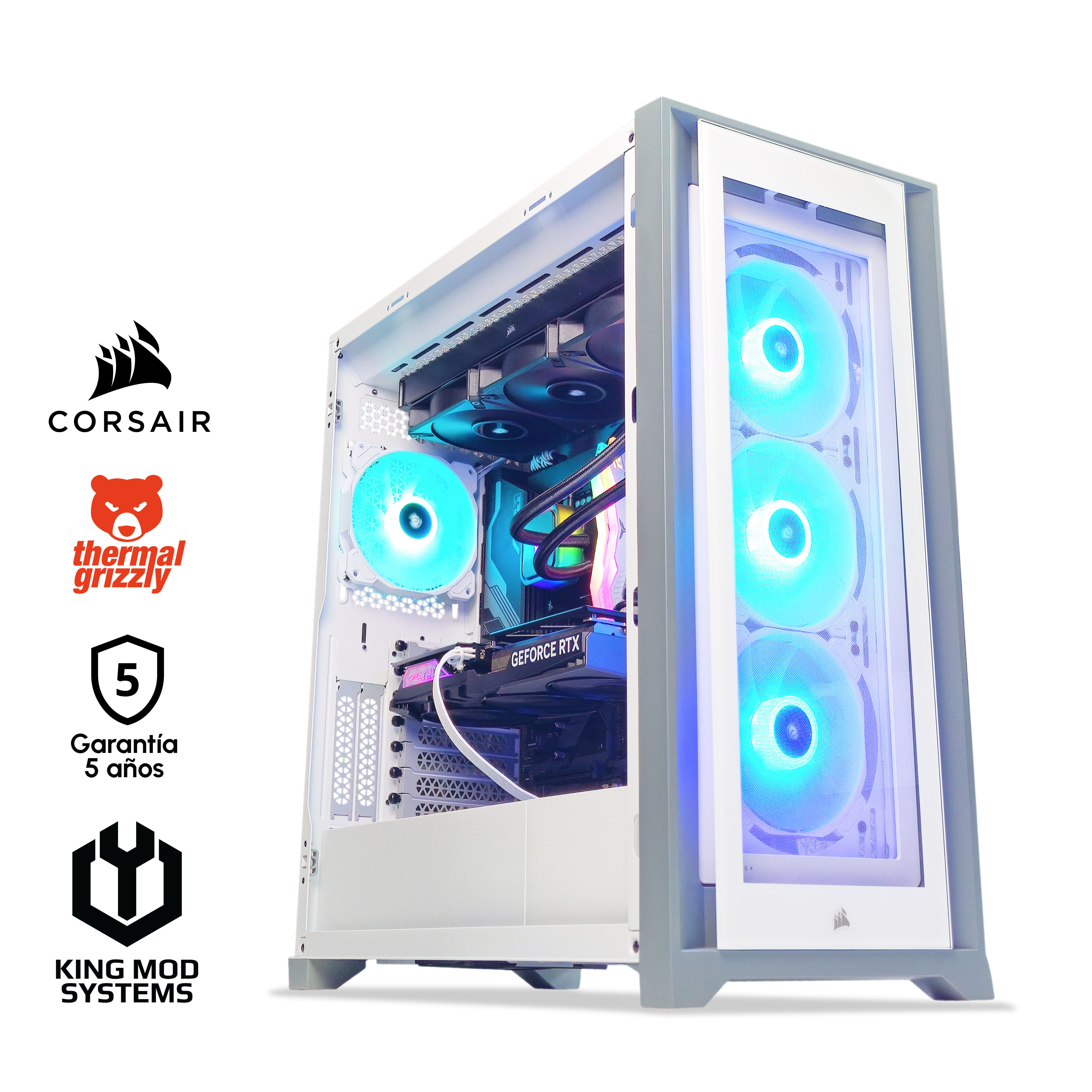 King Mod Systems - Ordenador King Mod Limited-PC i7 13700KF 96GB DDR5 2TB RTX 4060 Ti 16GB WIFI W11