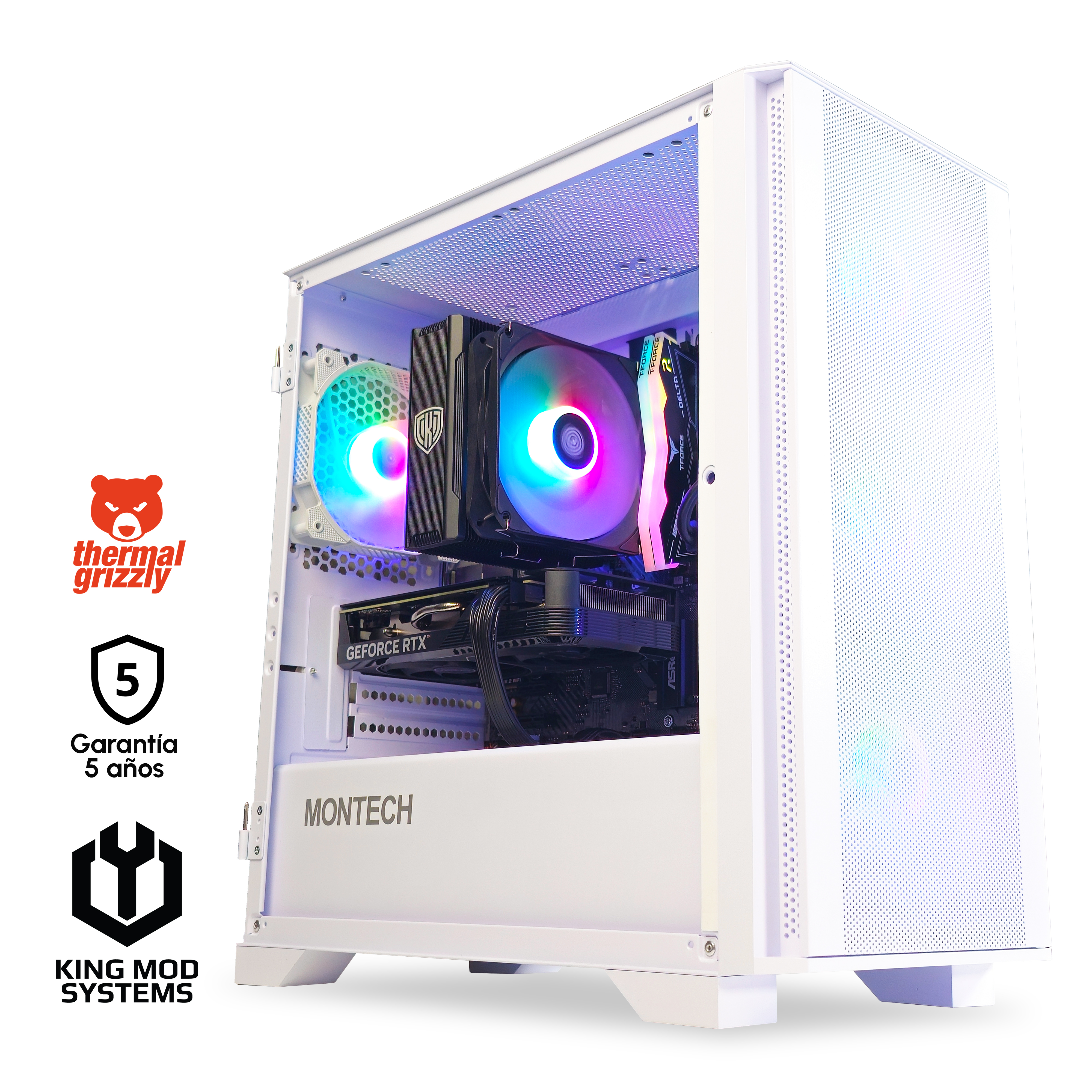 Ordenador King Mod Limited-PC Ryzen 5 7600 32GB DDR5 1TB RTX 4060 WiFi W11