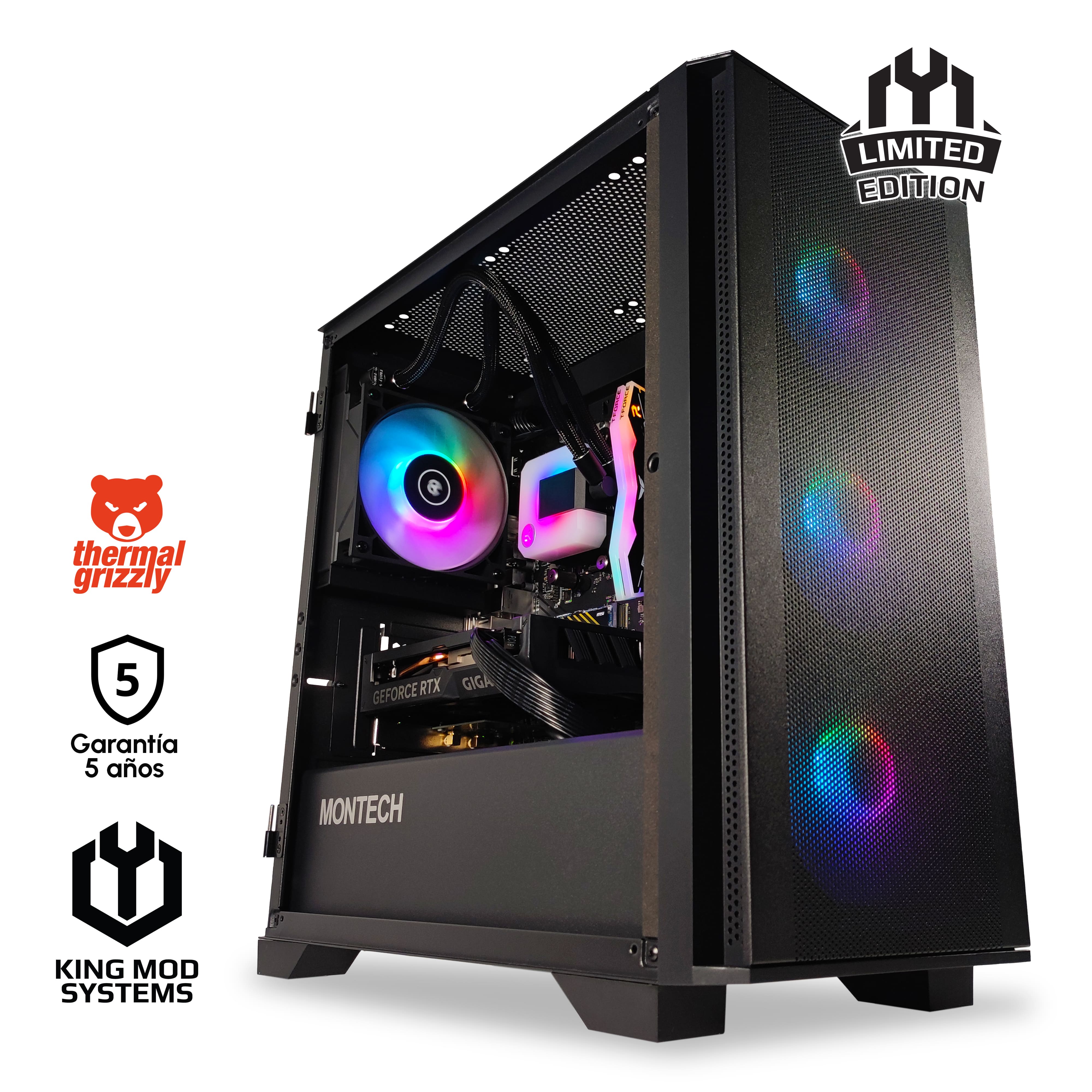 Ordenador King Mod Limited-PC Ryzen 5 7500F 32GB DDR5 1TB RTX 4060 WiFi W11 V2