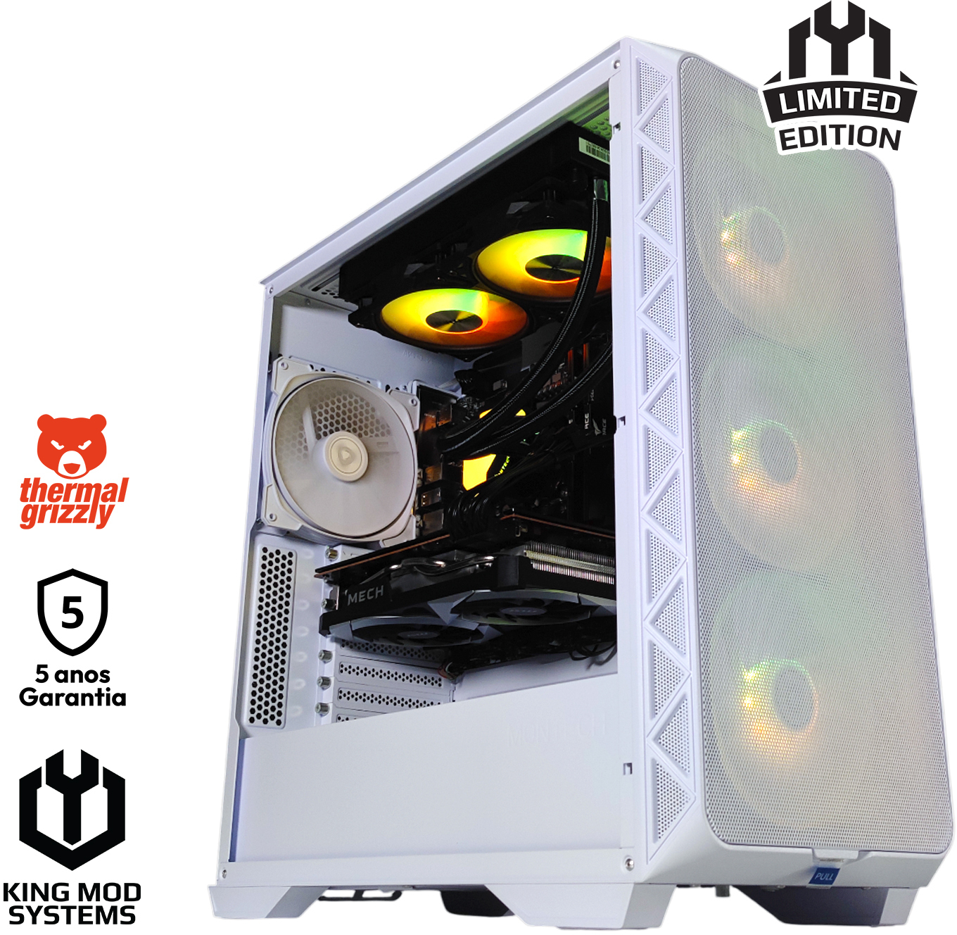 King Mod Systems - Ordenador King Mod Limited-PC Ryzen 5 7600 32GB DDR5 500GB RX 6750XT W11