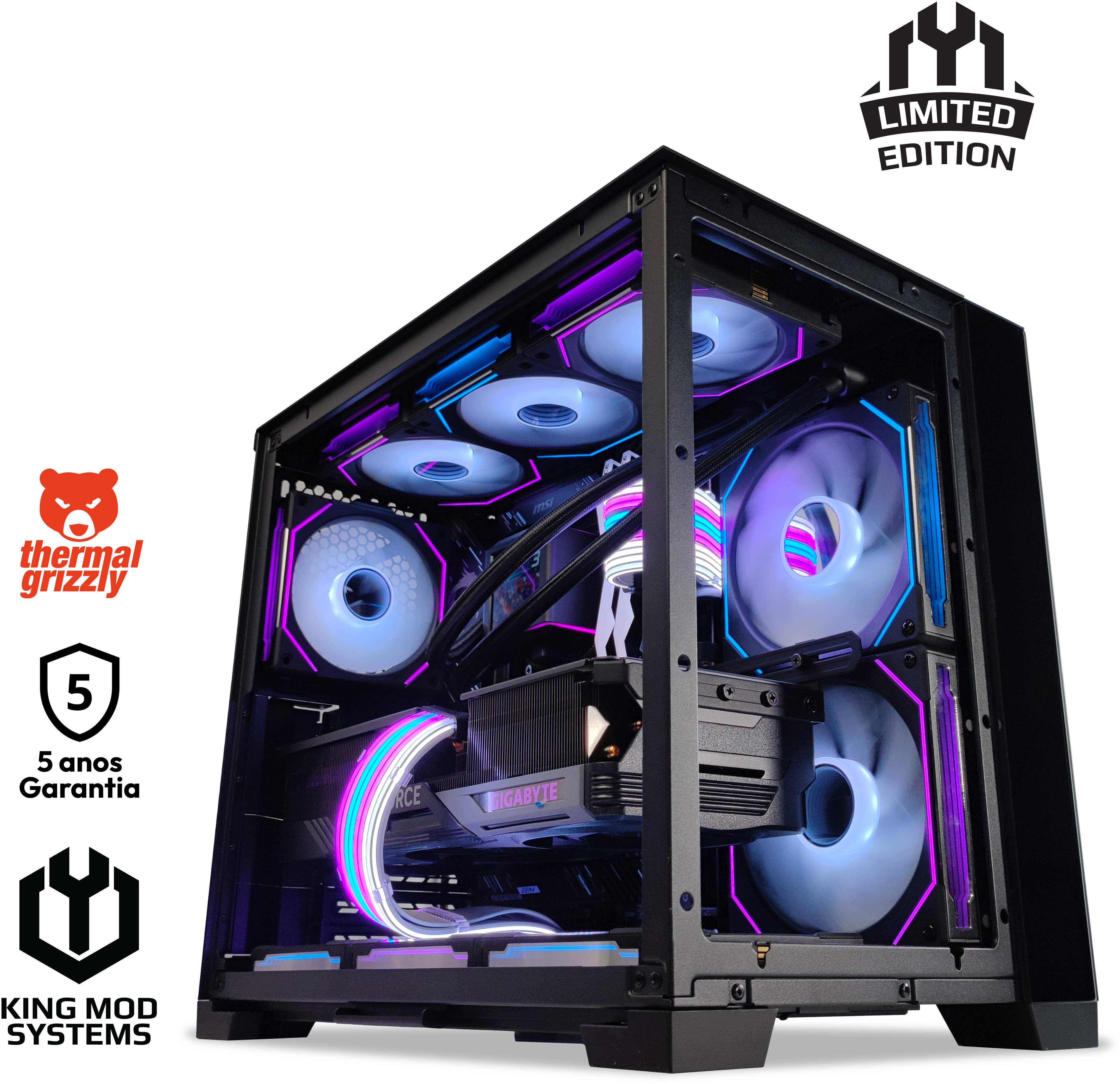 King Mod Systems - Ordenador King Mod Limited-PC Ultra 7 265KF 48GB DDR5 2TB RTX 4080 SUPER WiFi W11