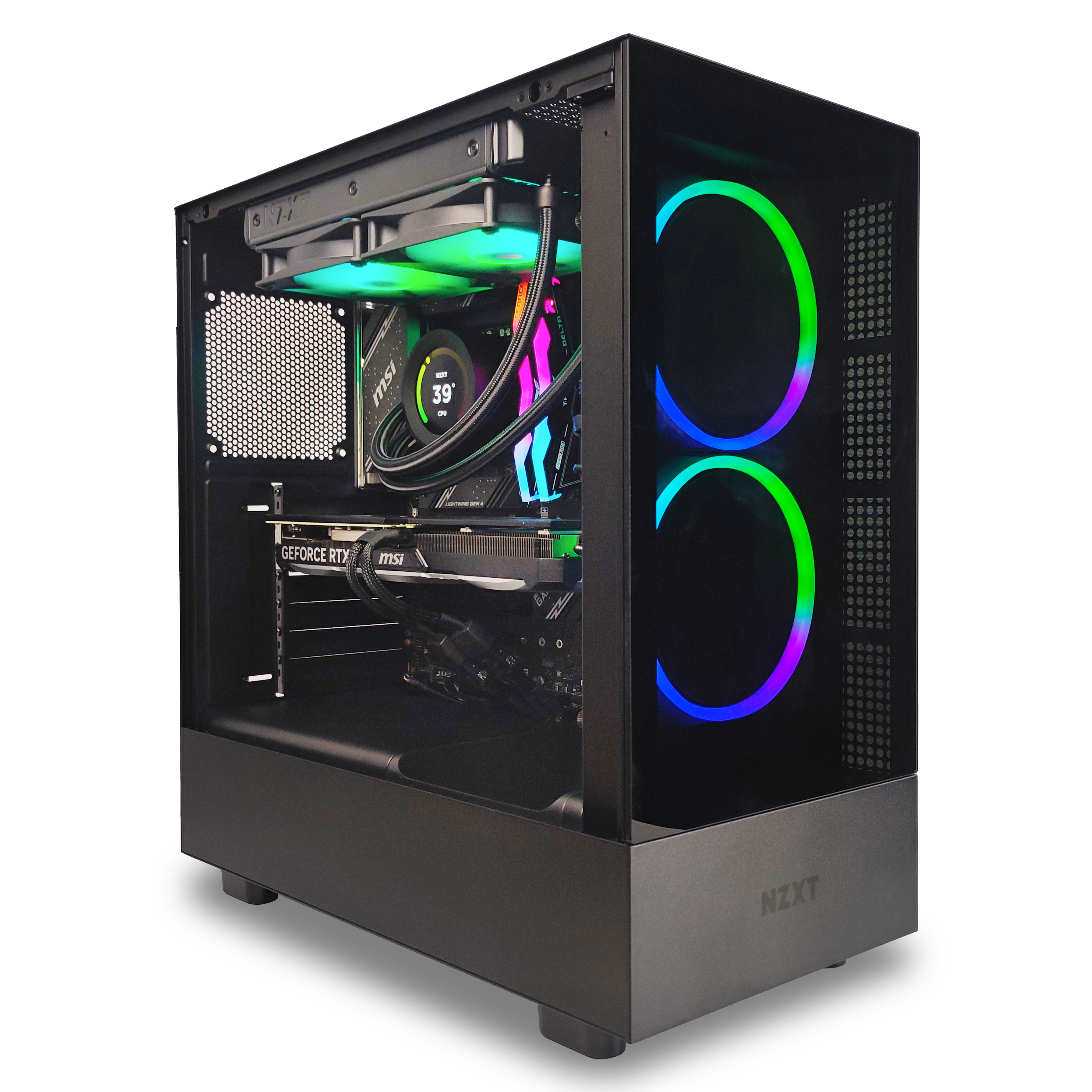 King Mod Systems - Ordenador King Mod Gamer-PC Powered by NZXT x MSI i5 14600KF 32GB DDR5 1TB RTX 4070 SUPER WiFi W11