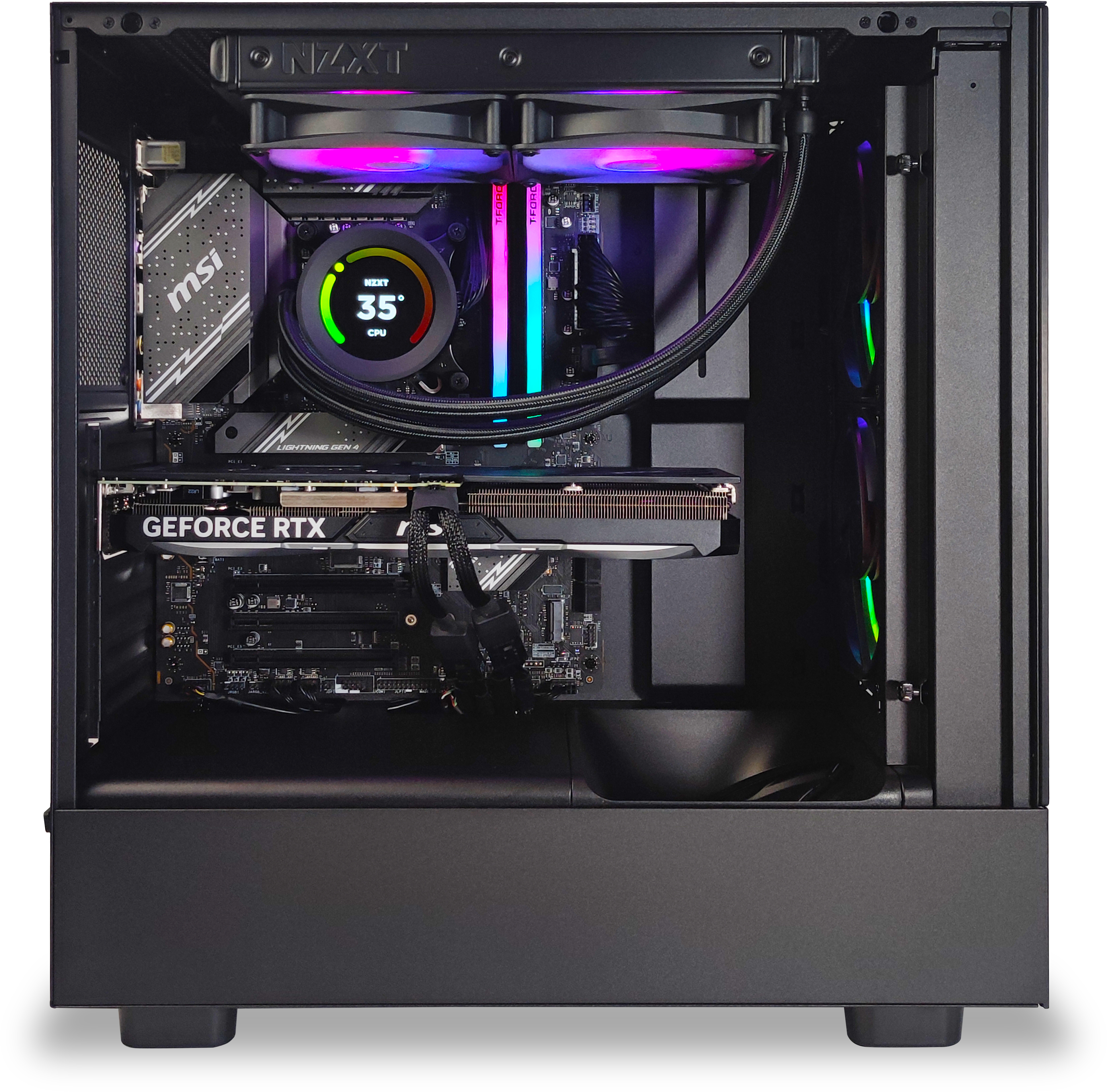 King Mod Systems - Ordenador King Mod Gamer-PC Powered by NZXT x MSI i5 14600KF 32GB DDR5 1TB RTX 4070 SUPER WiFi W11