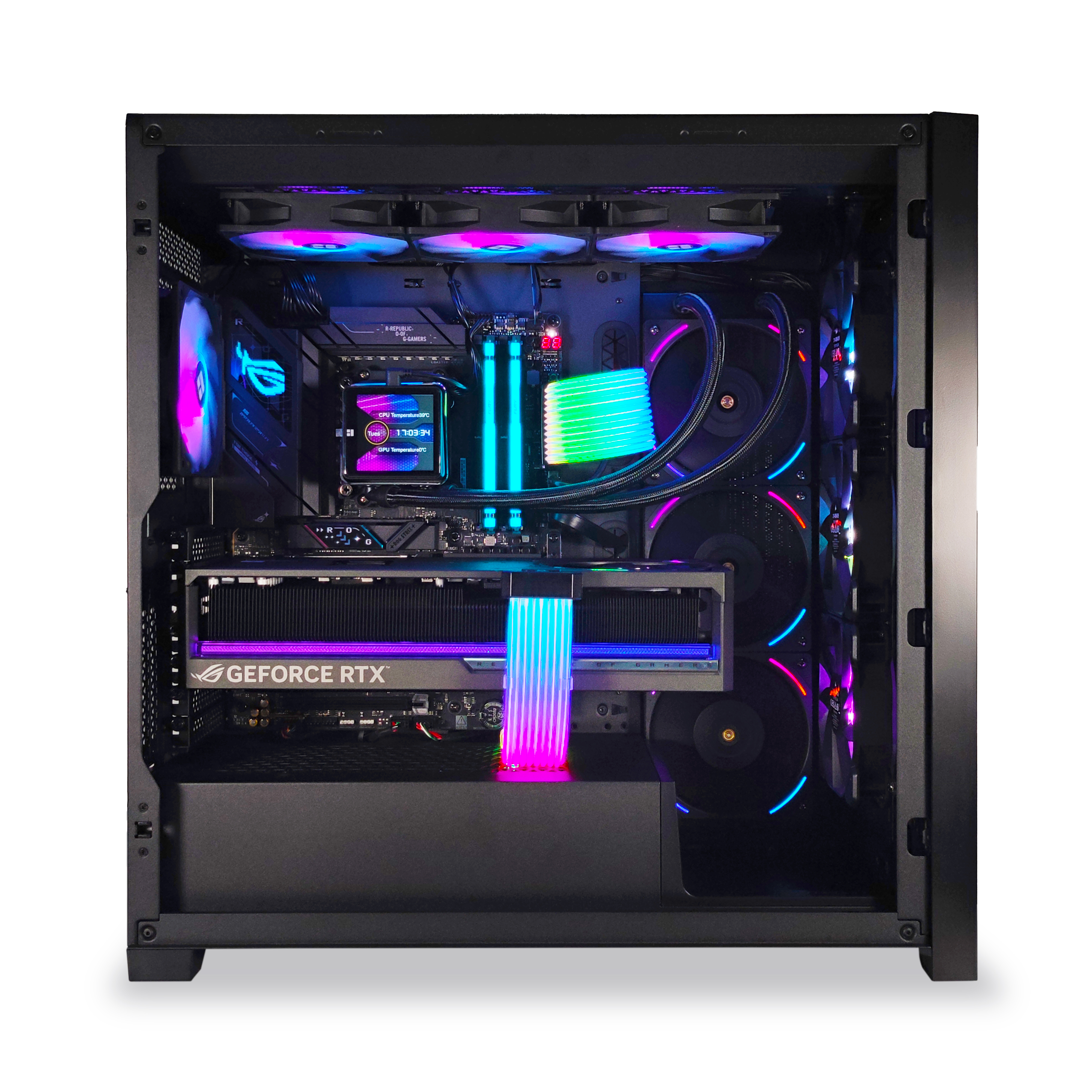 King Mod Systems - Ordenador King Mod Gamer-PC Powered by ASUS Ryzen 7 9800X3D 32GB DDR5 2TB RTX 5080 WiFi W11