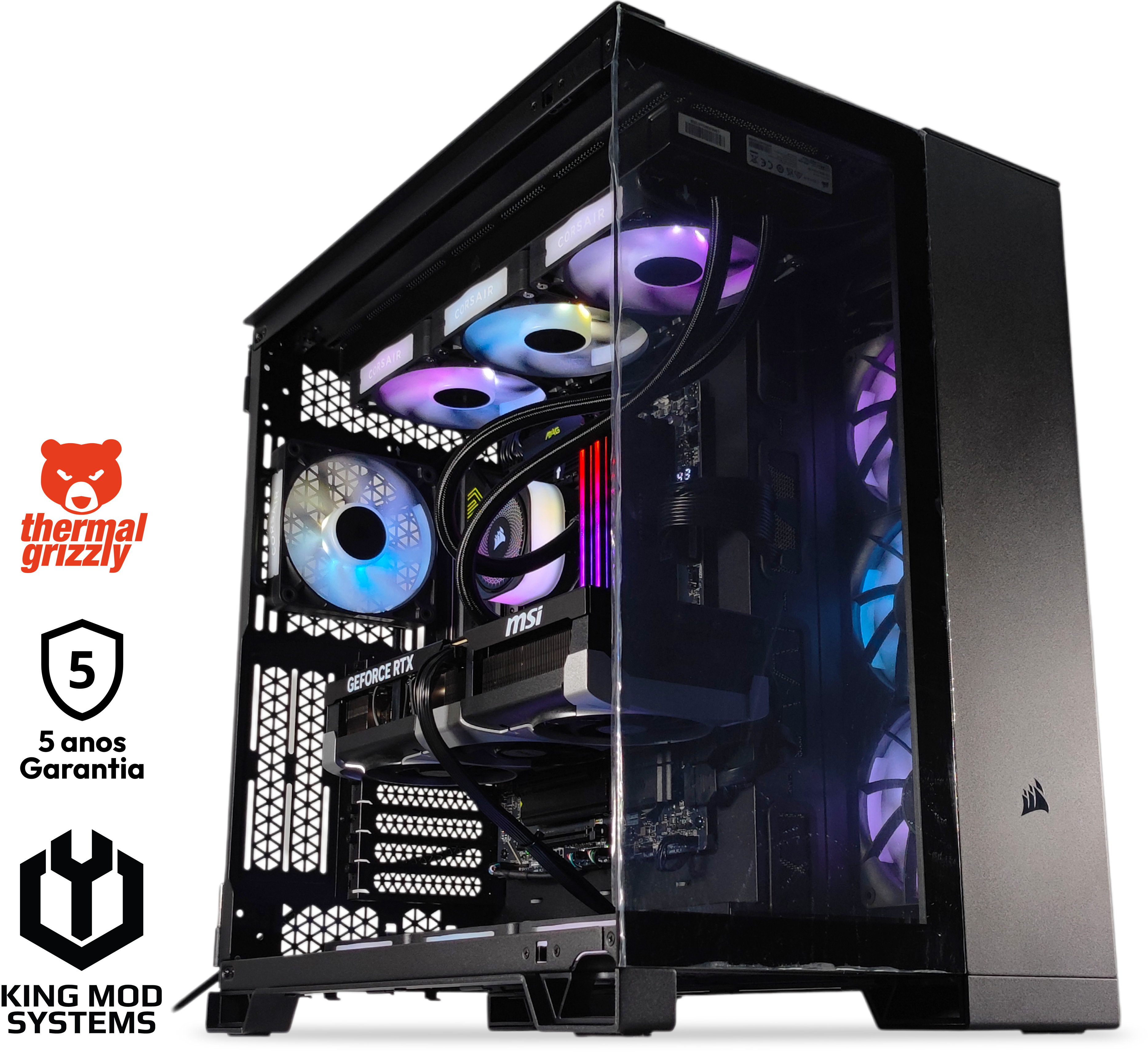 Ordenador King Mod Gamer-PC x iCUE Impakt Edition Ryzen 7 9800X3D 64GB DDR5 2TB RTX 5090 WiFi W11