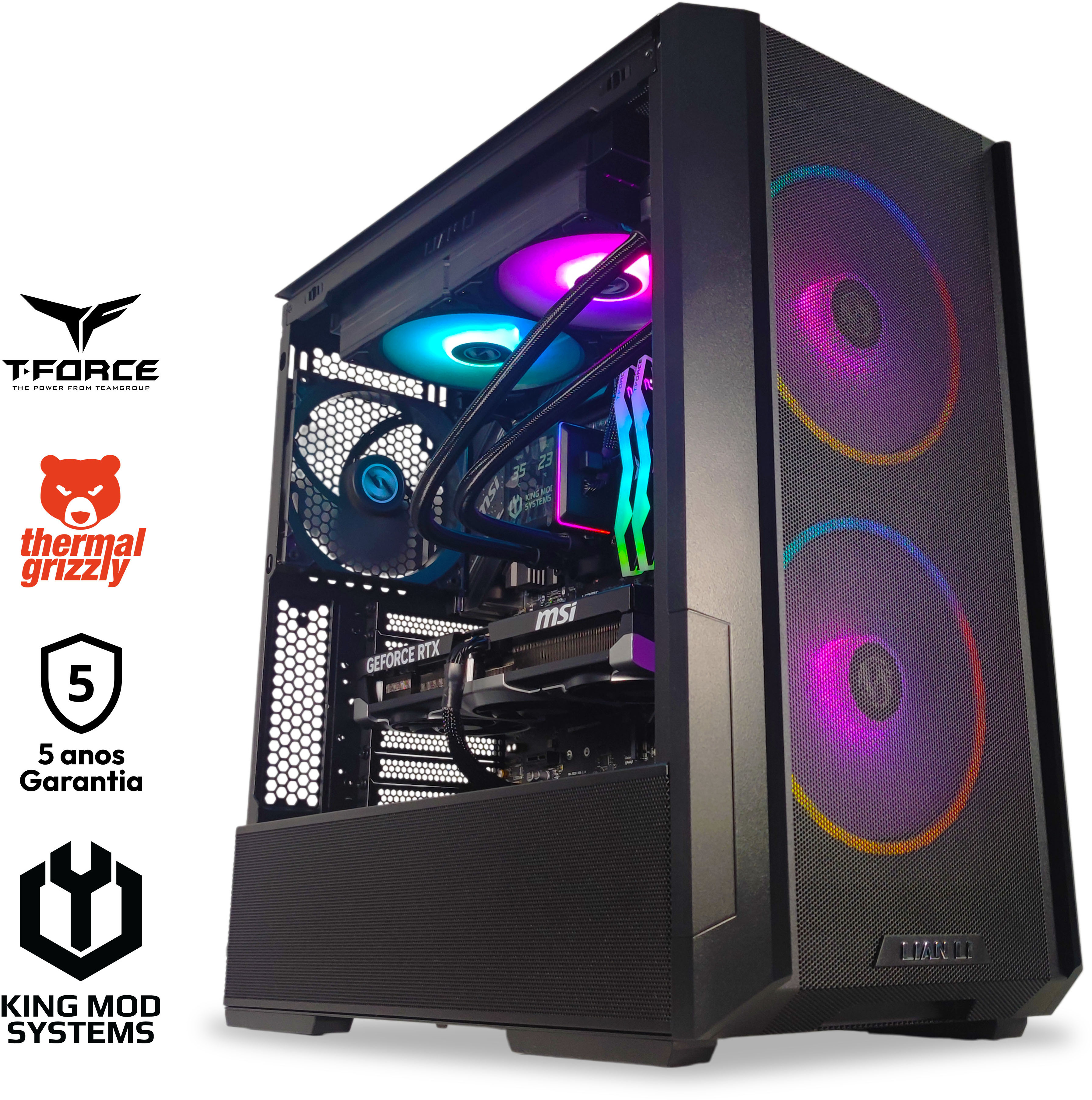 Ordenador King Mod Gamer-PC Ryzen 7 7800X3D 32GB DDR5 1TB RTX 5070 Ti WiFi W11