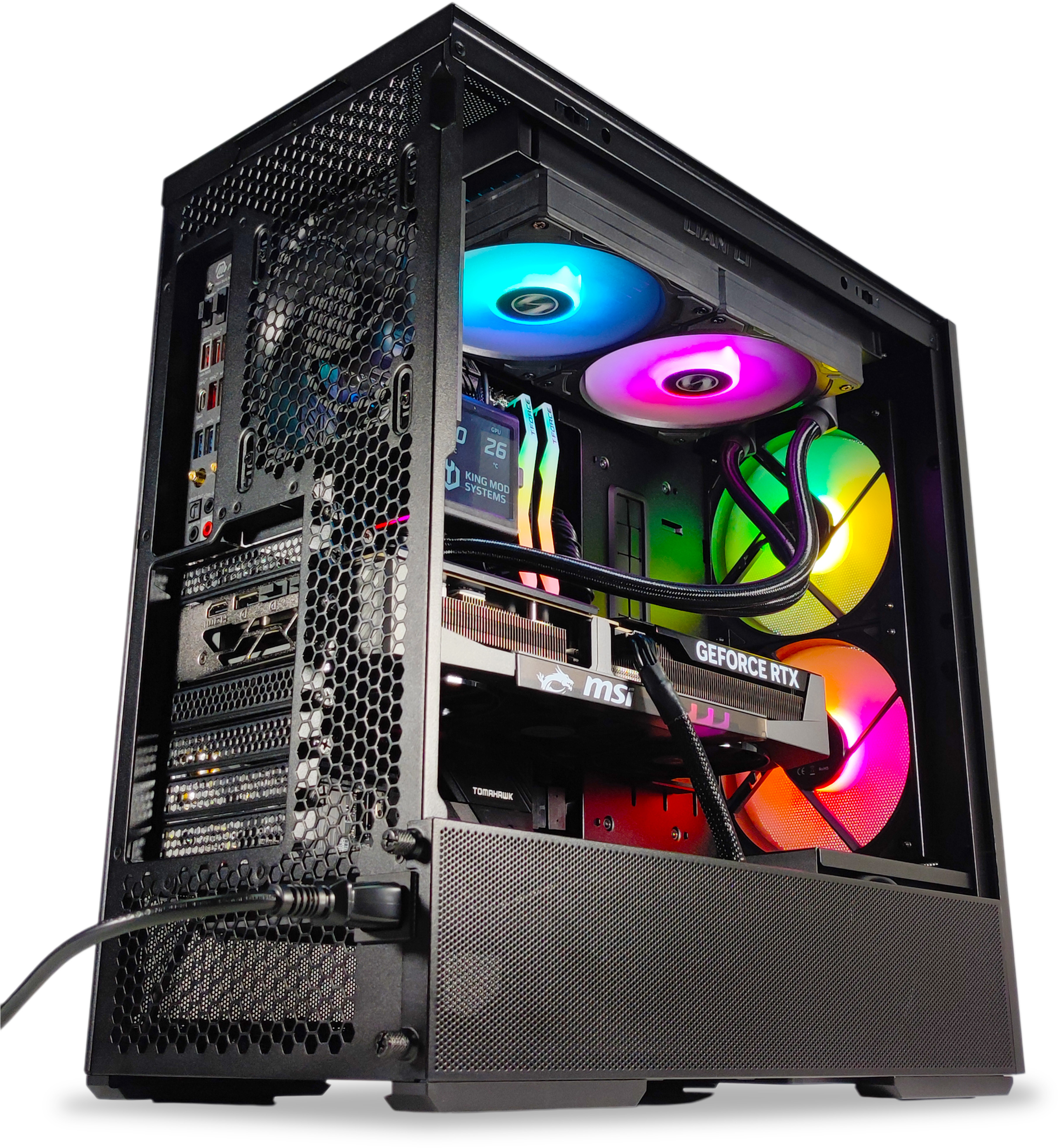 King Mod Systems - Ordenador King Mod Gamer-PC Ryzen 7 9800X3D 32GB DDR5 1TB RTX 5070 Ti WiFi W11