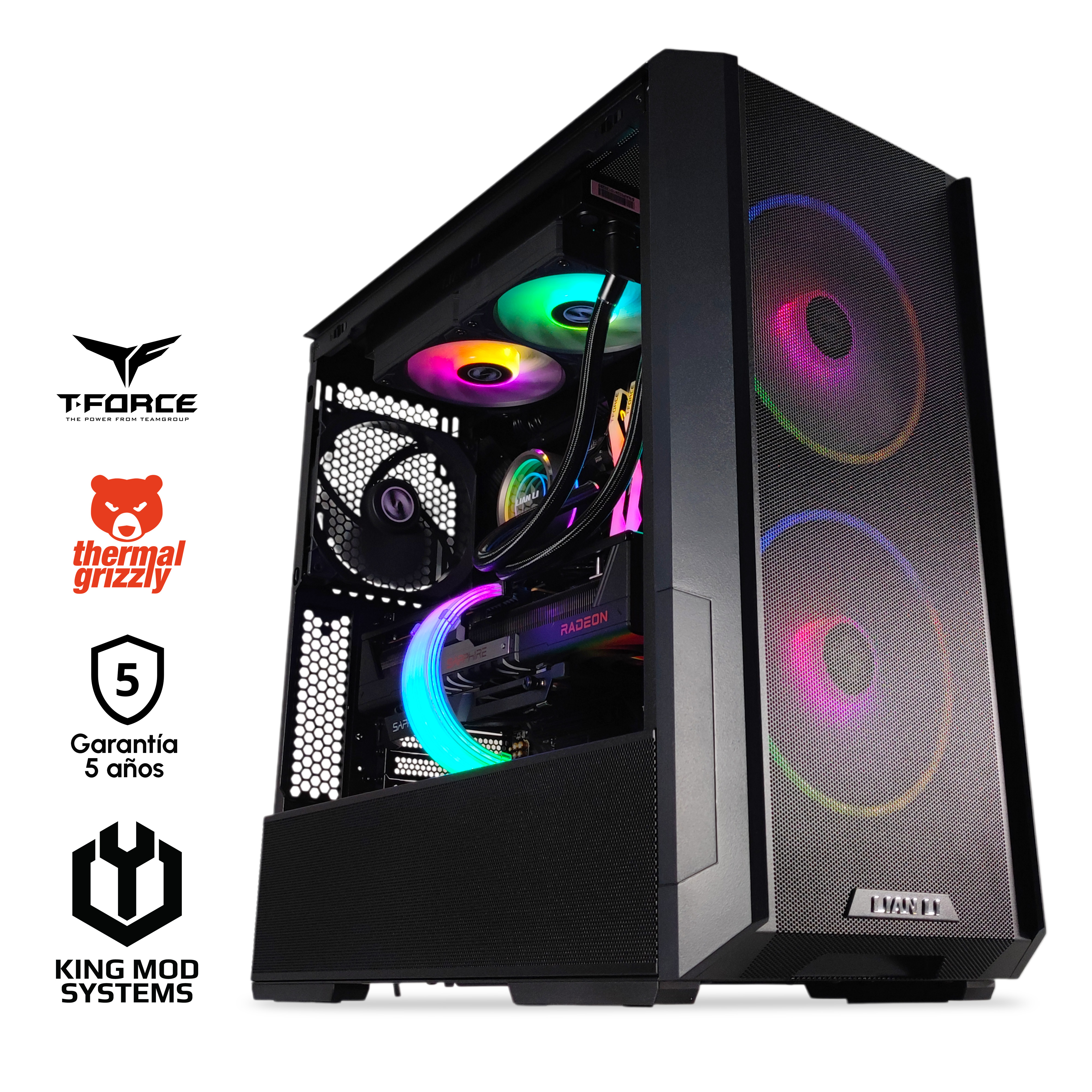 Ordenador King Mod Gamer-PC Ryzen 7 9800X3D 32GB DDR5 2TB RX 9070 XT WiFi W11