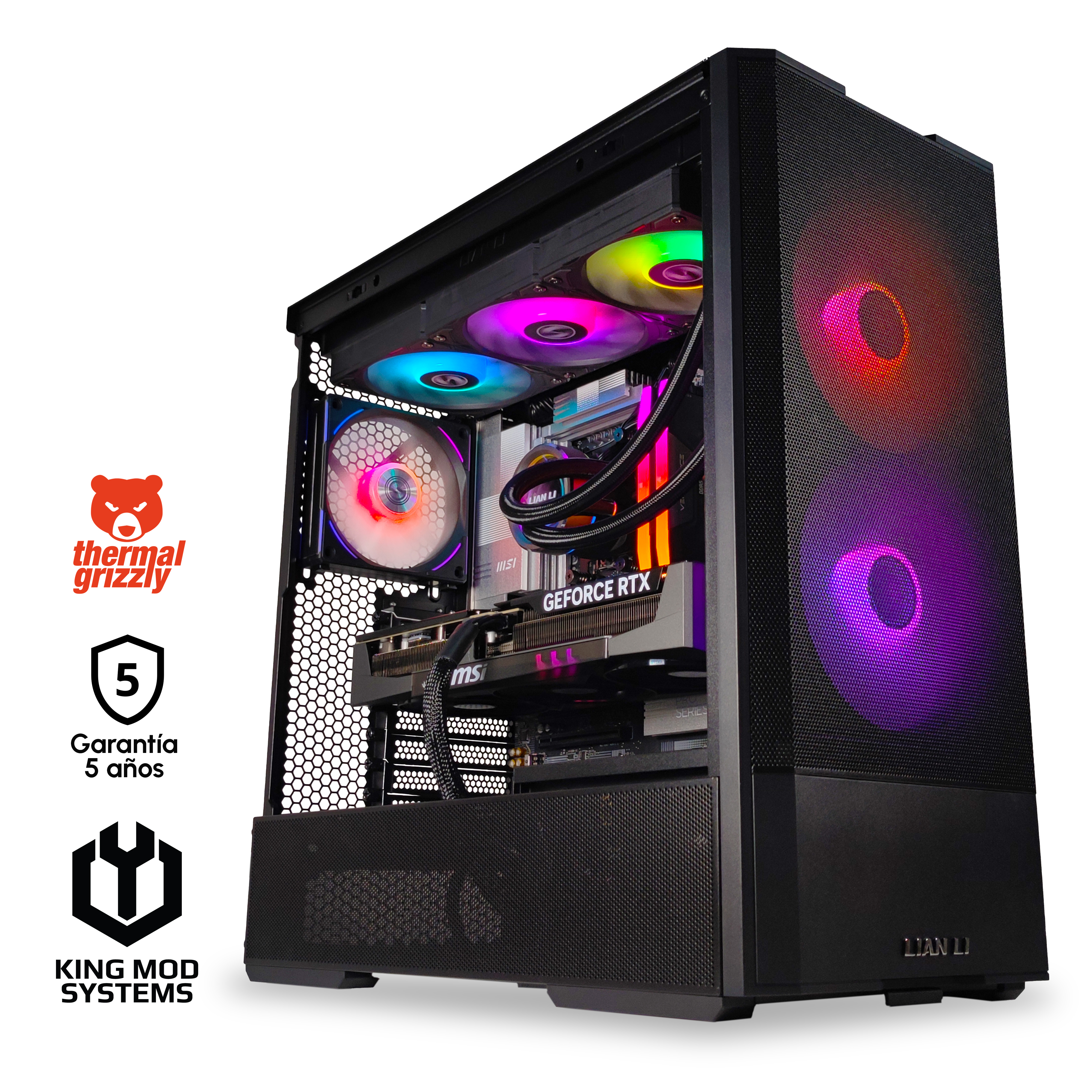 Ordenador King Mod Gamer-PC Ryzen 7 9800X3D 64GB DDR5 2TB RTX 5080 WiFi W11