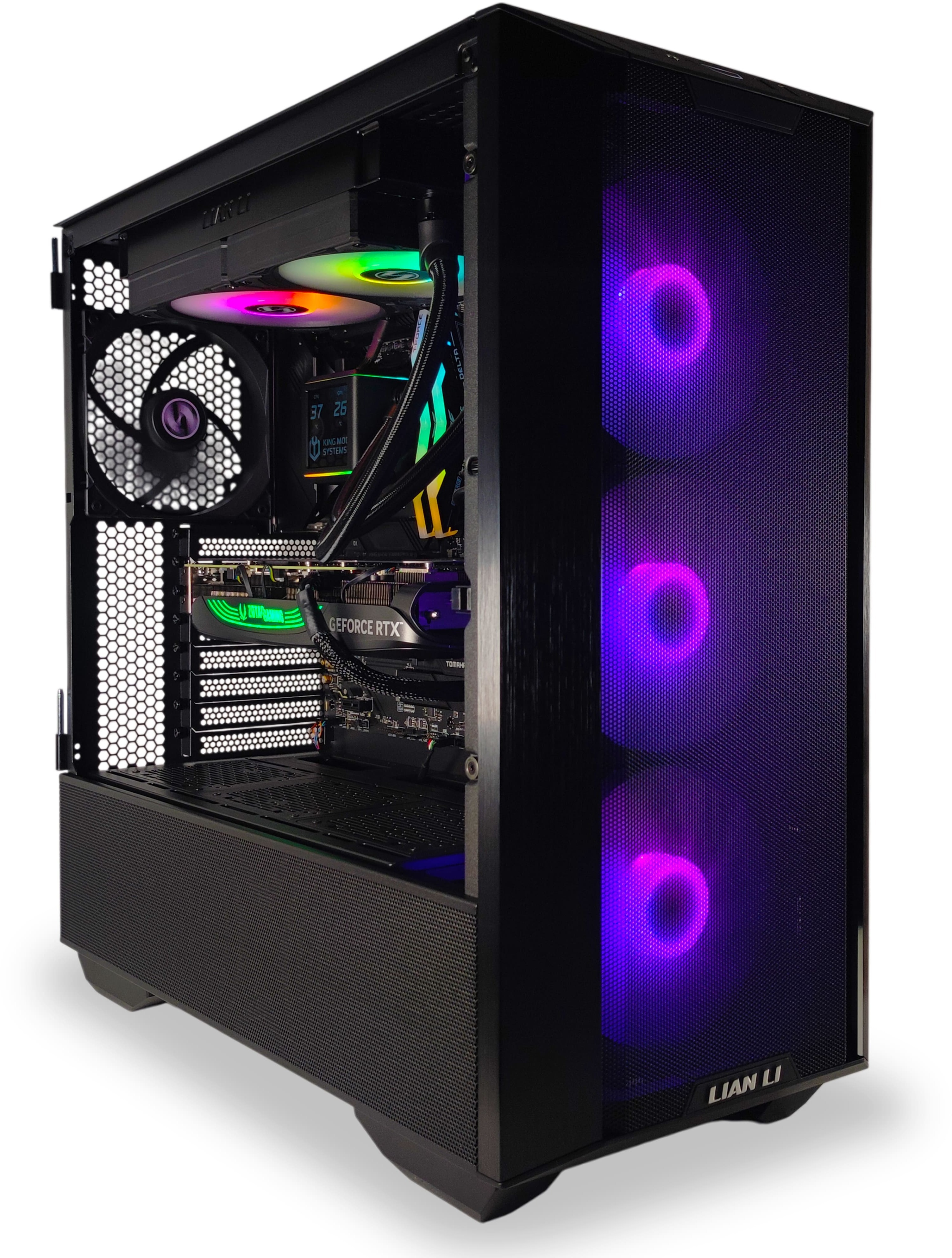 King Mod Systems - Ordenador King Mod Limited-PC Ryzen 7 9700X 32GB DDR5 1TB RTX 4070 Ti SUPER WiFi W11