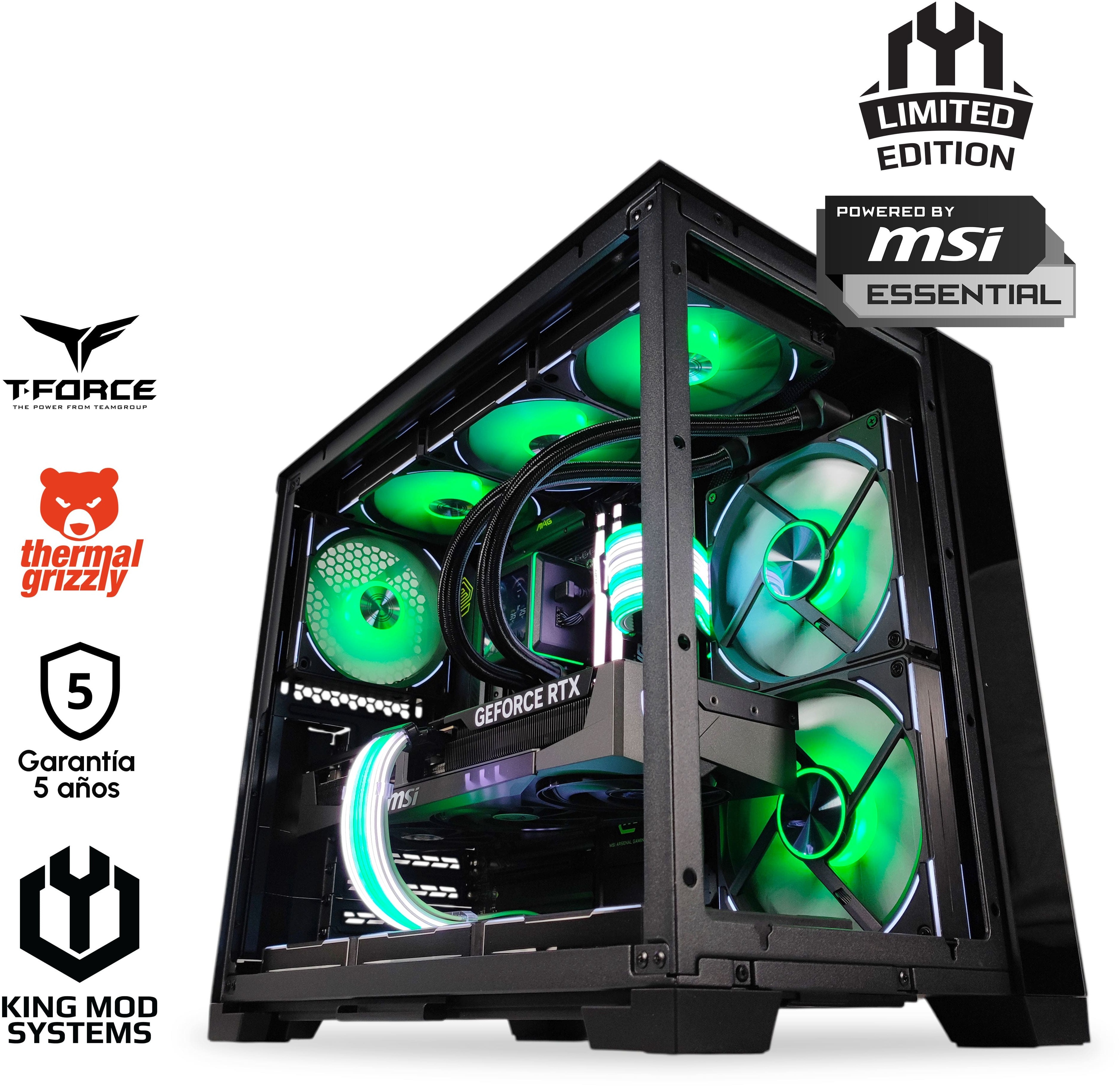 Ordenador King Mod Limited-PC Ryzen 7 9800X3D 32GB DDR5 2TB RTX 5080 WiFi W11 V2