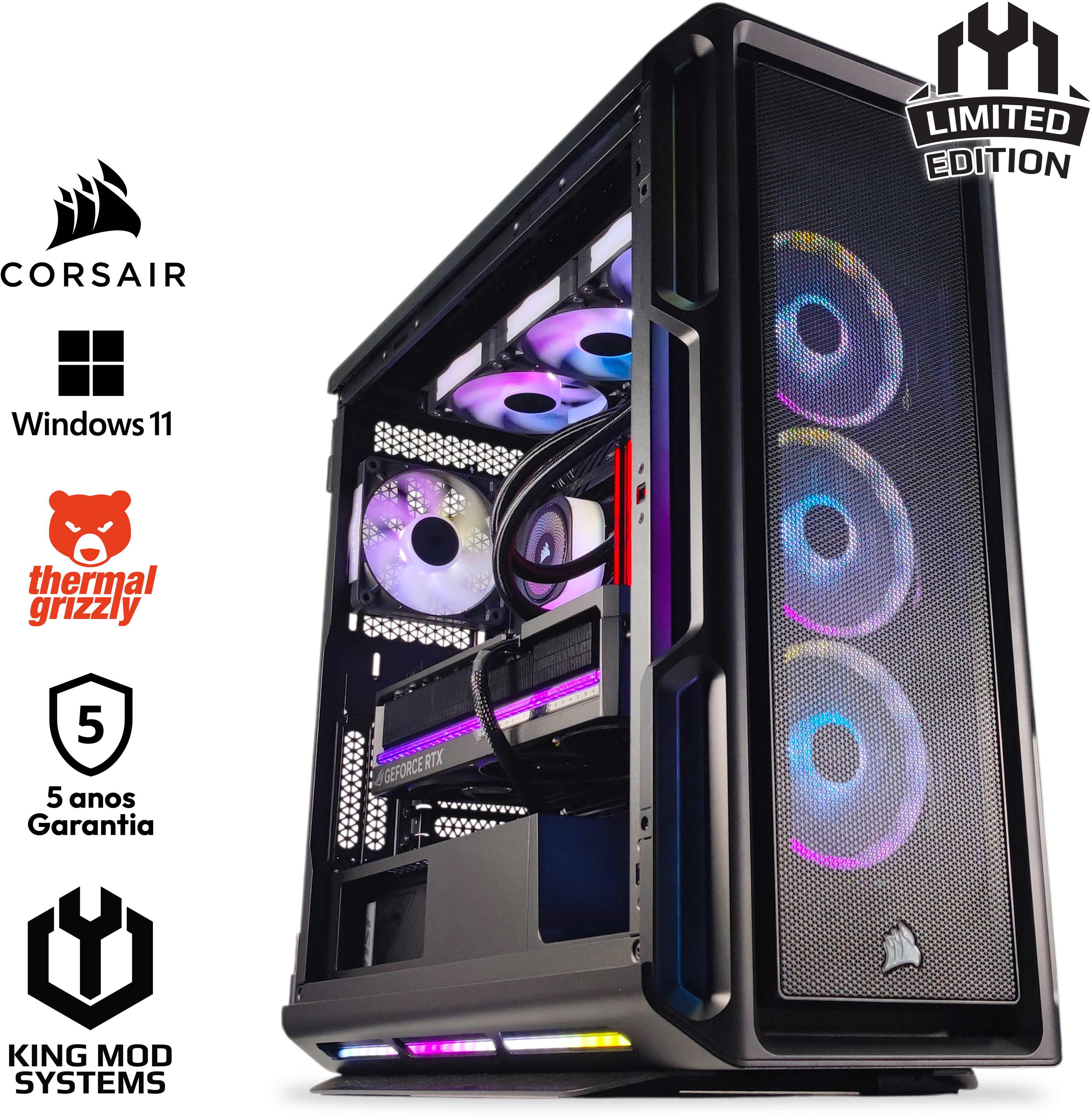 Picture of Picture of Ordenador King Mod Limited-PC Ryzen 9 9950X3D 64GB DDR5 2TB RTX 5080 WiFi W11