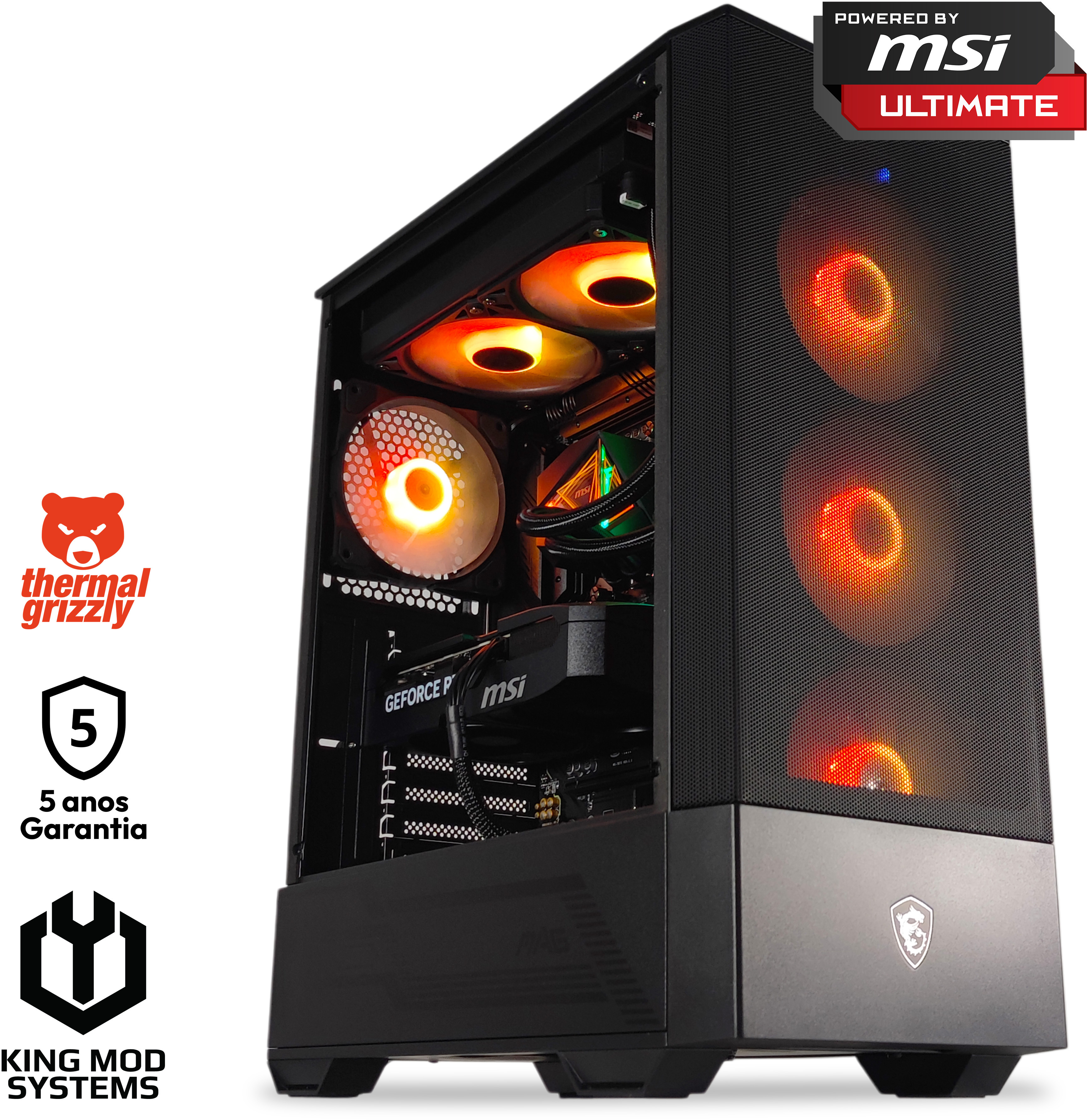 Ordenador King Mod Gamer-PC Powered by MSI Ryzen 7 7800X3D 32GB DDR5 1TB RTX 5070 WiFi W11