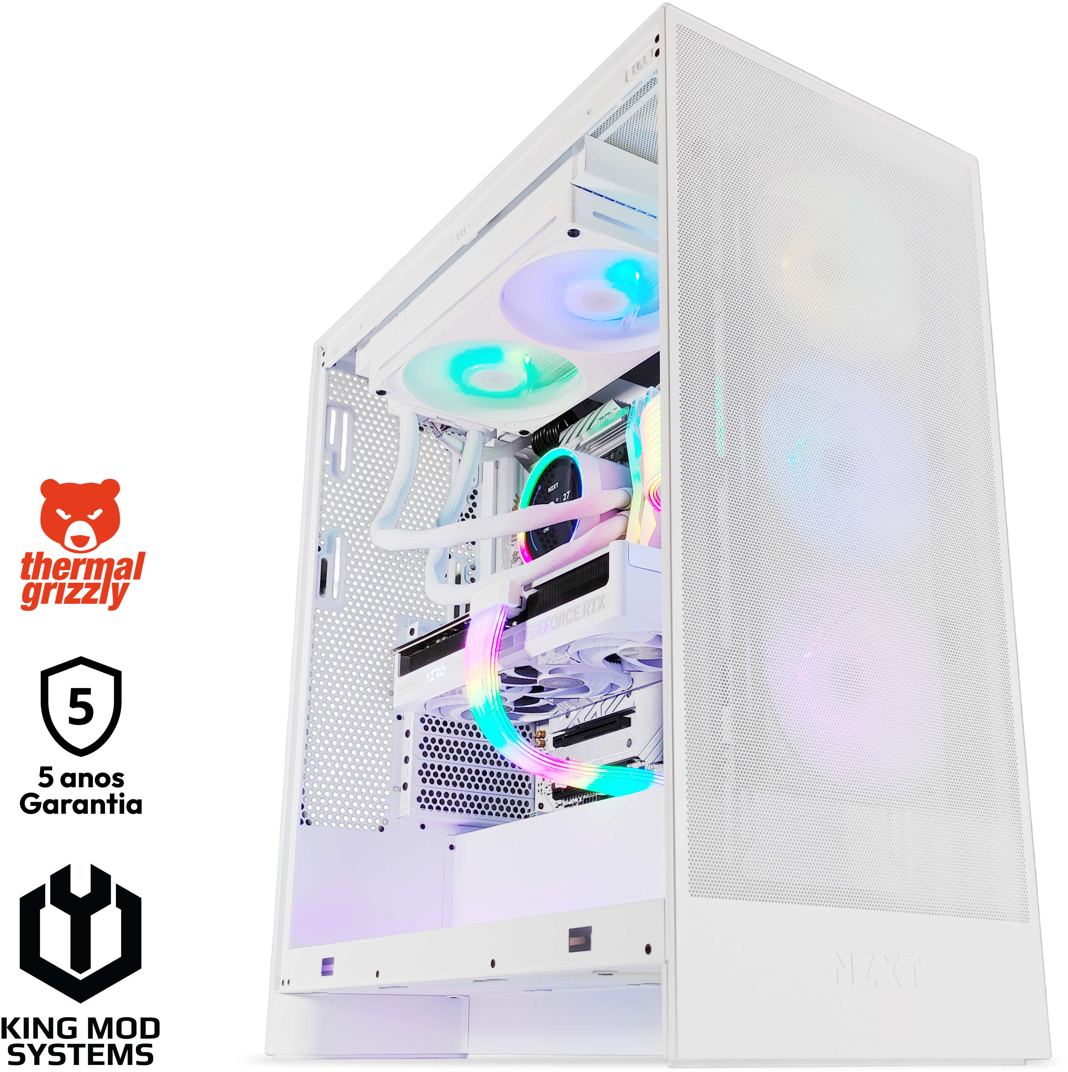 King Mod Systems - Ordenador King Mod Gamer-PC NZXT Ryzen 7 9800X3D 32GB DDR5 2TB RTX 5080 WiFi W11