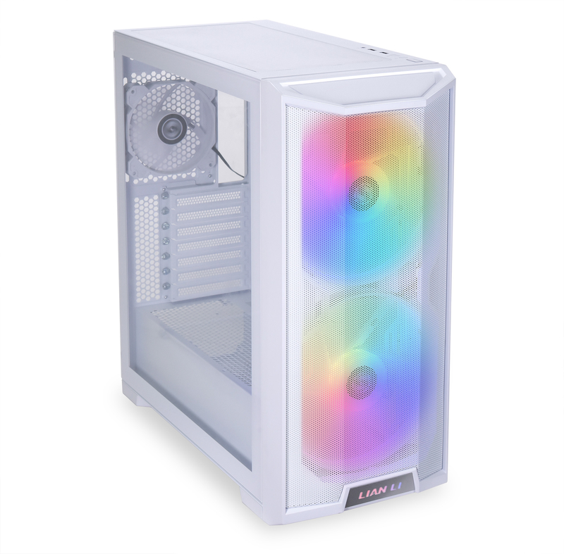 Lian Li - Caja ATX Lian Li Lancool 215 ARGB Blanca Vidrio Templado