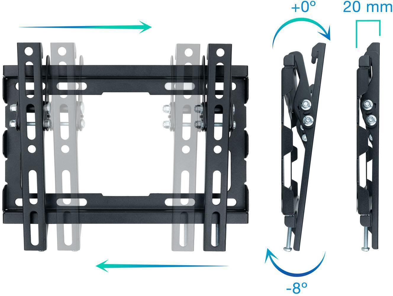 Tooq - ** B Grade ** Soporte de Pared Tooq Tilt 23" a 43" Max. 45Kg Negro