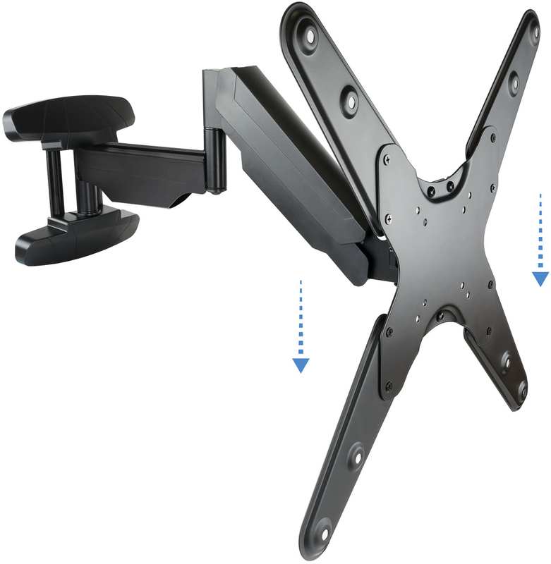 Tooq - Soporte de Pared Tooq Tilt e GiRatónrio 3 Pivots 23" a 55" Max. 30kg Negro