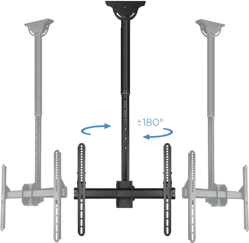 Tooq - Soporte de Techo Tooq Tilt GiRatónrio e Extensível 32" a 55" Max. 50kg Negro