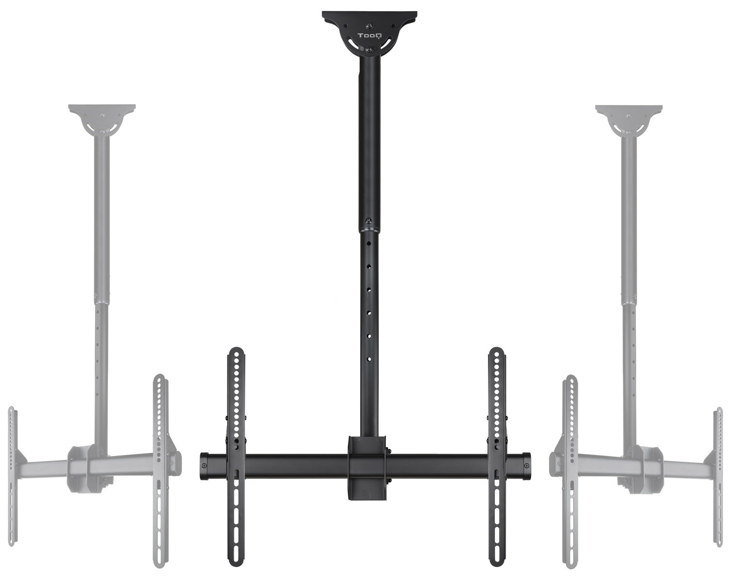 Tooq - Soporte de Techo Tooq Tilt GiRatónrio e Extensível 37" a 70" Max. 50kg Negro