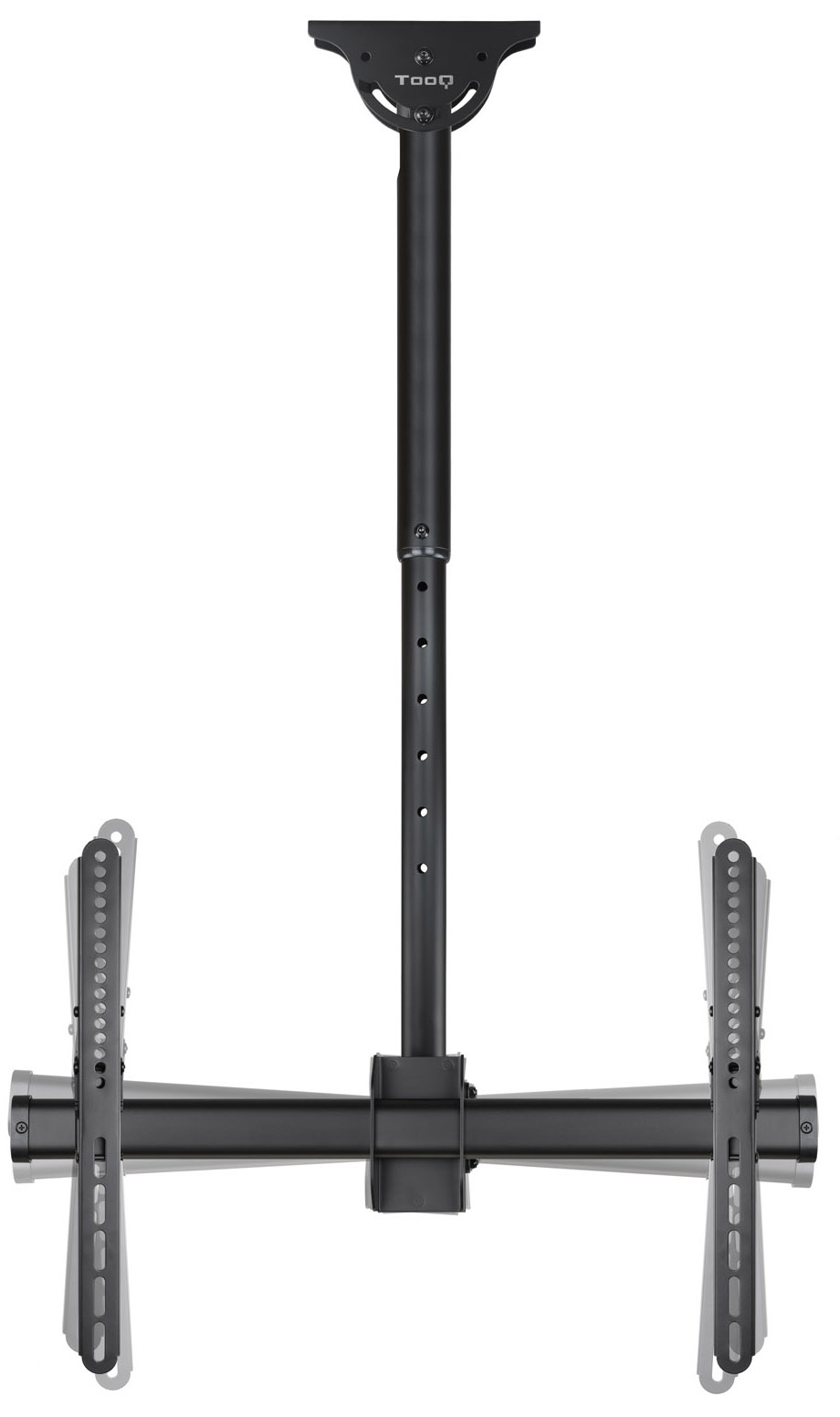 Tooq - Soporte de Techo Tooq Tilt GiRatónrio e Extensível 37" a 70" Max. 50kg Negro