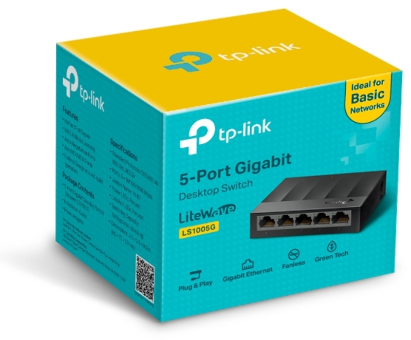 TP-Link - Switch TP-Link LS1005G 5 Portas Gigabit Litewave Plástico