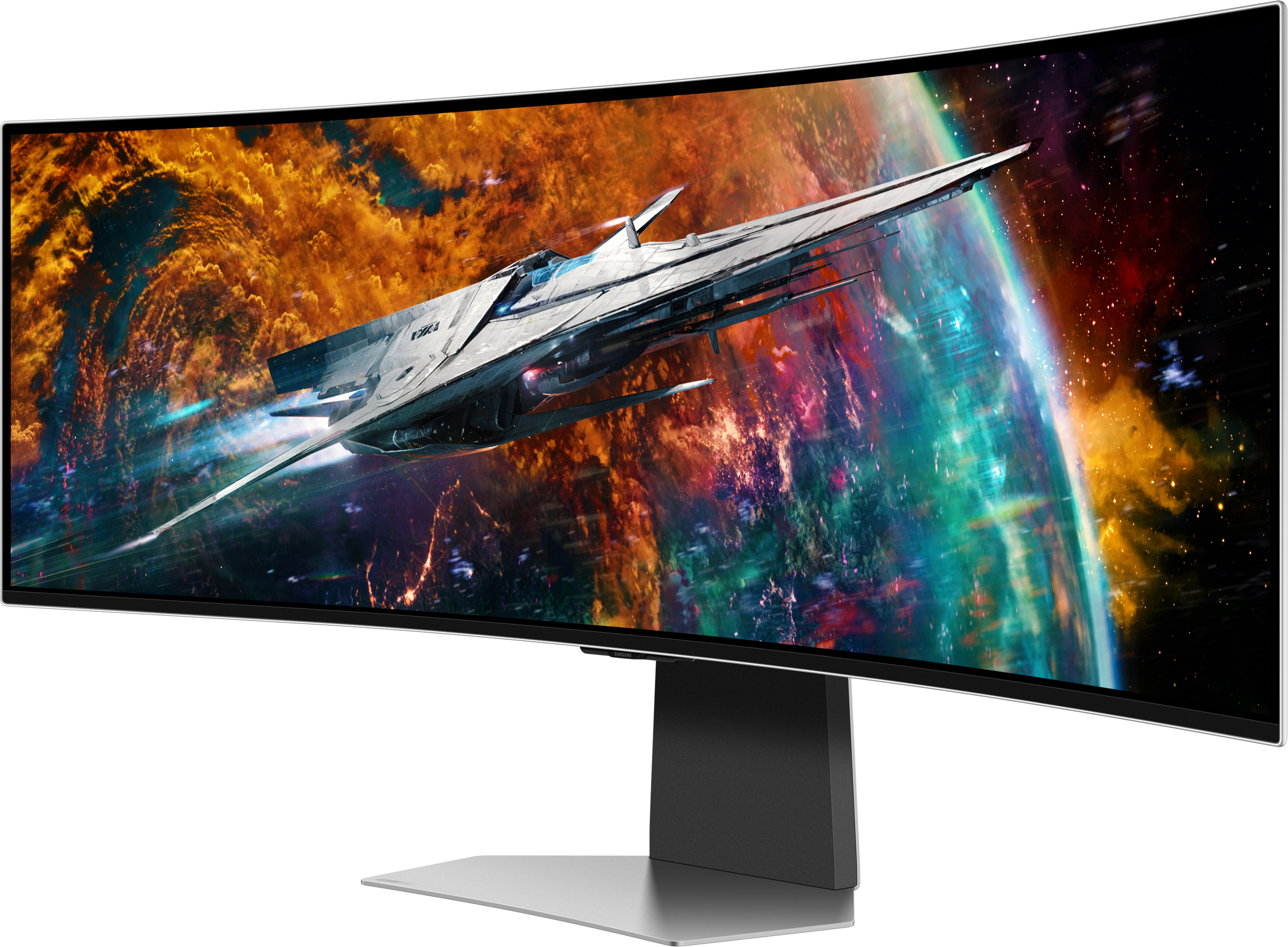 Samsung - Monitor Curvo Samsung Odyssey G9 49" G95SC OLED 5K UHD 240Hz 0.03ms FreeSync Premium Pro