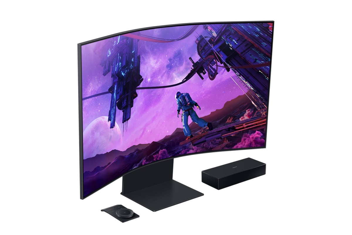 Samsung - Monitor Curvo Samsung Odyssey 55" Ark G97NB VA 4K 165Hz 0.03ms FreeSync Premium Pro