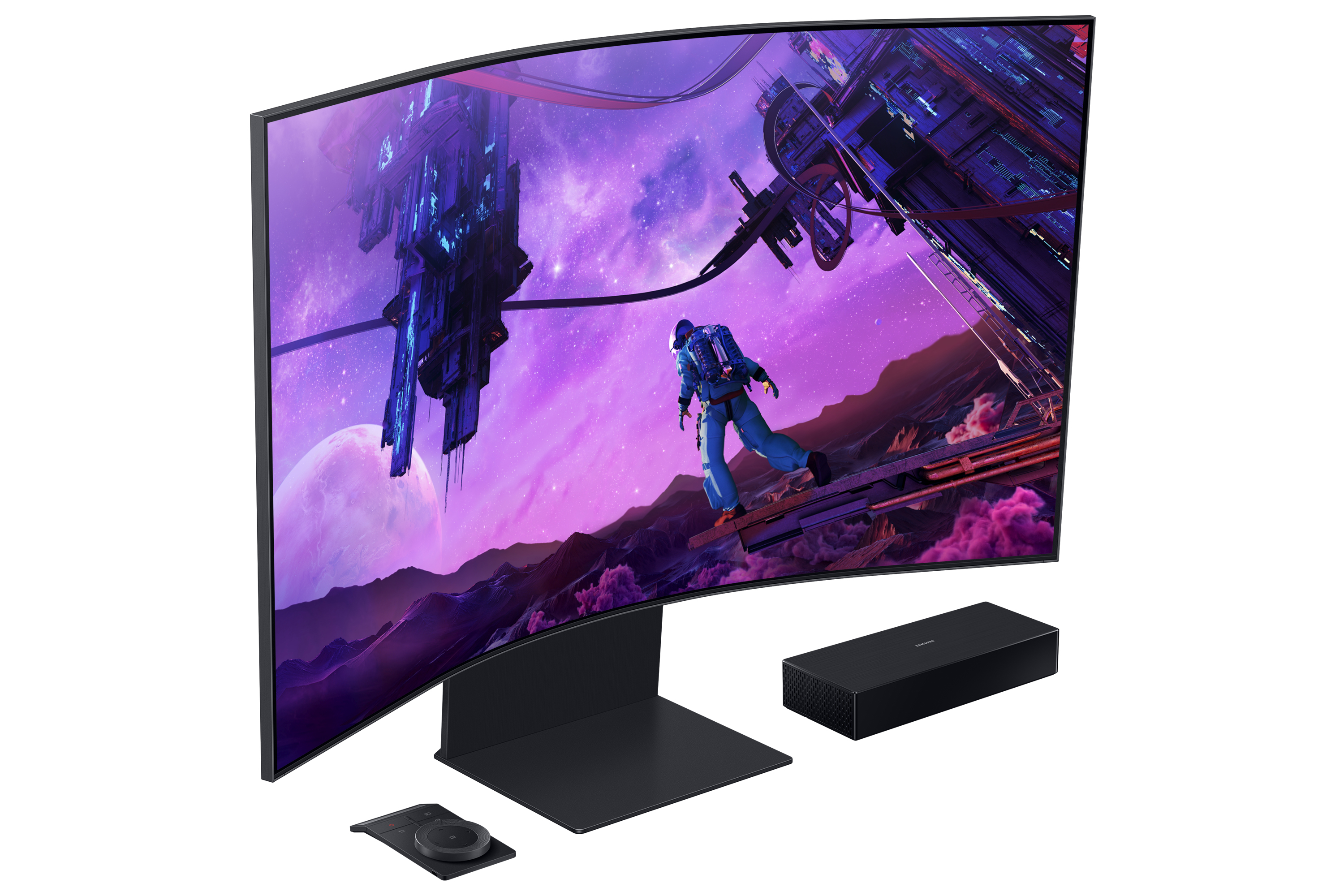 Samsung - Monitor Curvo Samsung Odyssey 55" Ark G97NB VA 4K 165Hz 0.03ms FreeSync Premium Pro