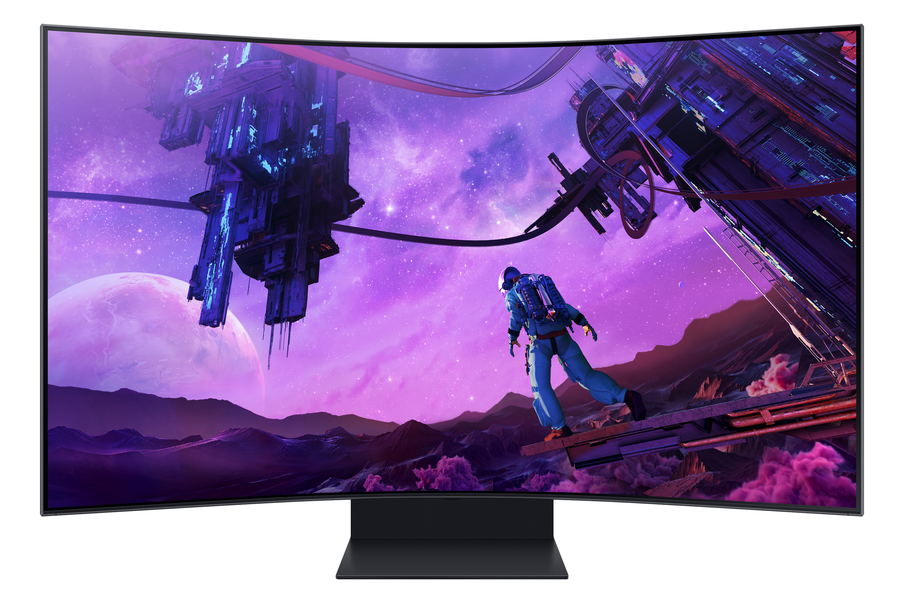 Samsung - Monitor Curvo Samsung Odyssey 55" Ark G97NB VA 4K 165Hz 0.03ms FreeSync Premium Pro