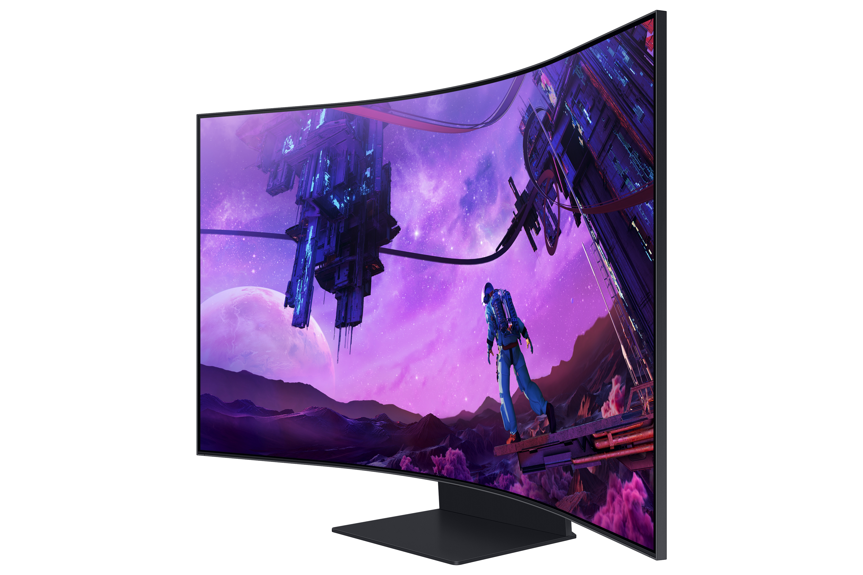 Samsung - Monitor Curvo Samsung Odyssey 55" Ark G97NB VA 4K 165Hz 0.03ms FreeSync Premium Pro