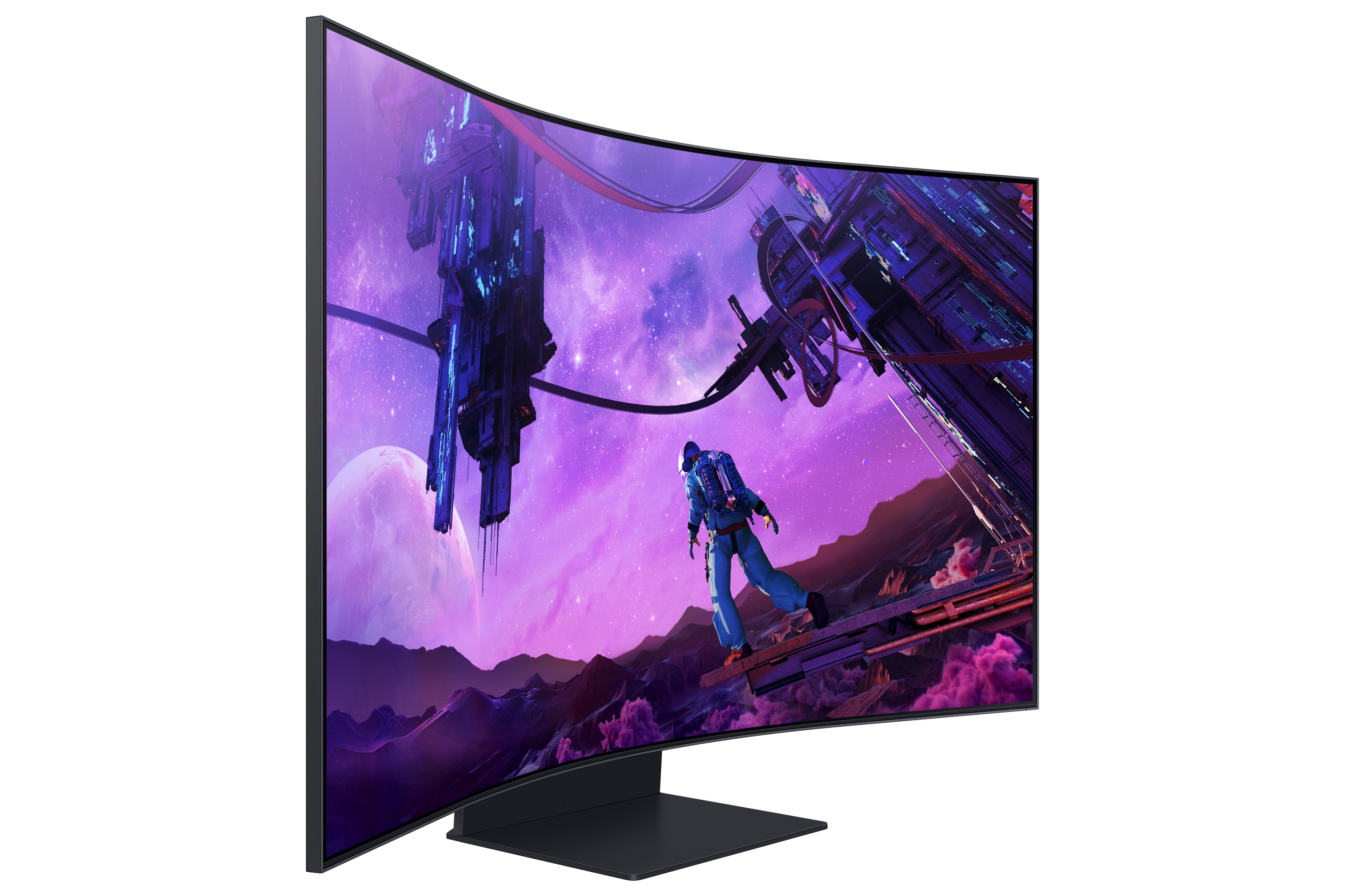 Samsung - Monitor Curvo Samsung Odyssey 55" Ark G97NB VA 4K 165Hz 0.03ms FreeSync Premium Pro