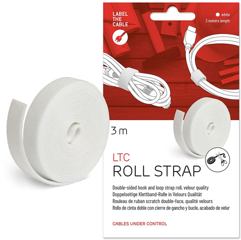 Label the Cable - Abrazaderas LTC Basic Blanco 3m